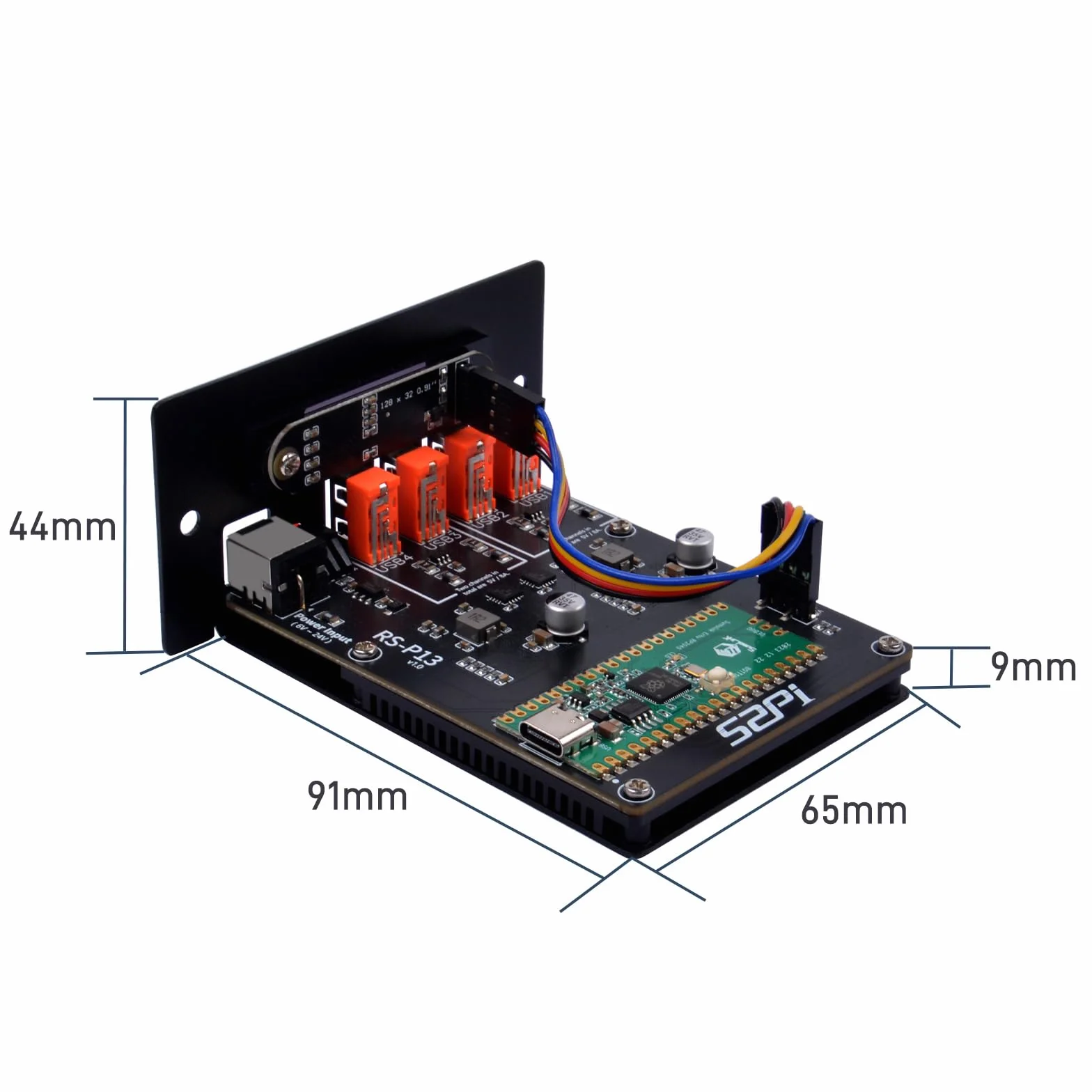 GeeekPi 4 USB Channel 5V Moduł zasilania dla 19-calowego 1U Rackmount