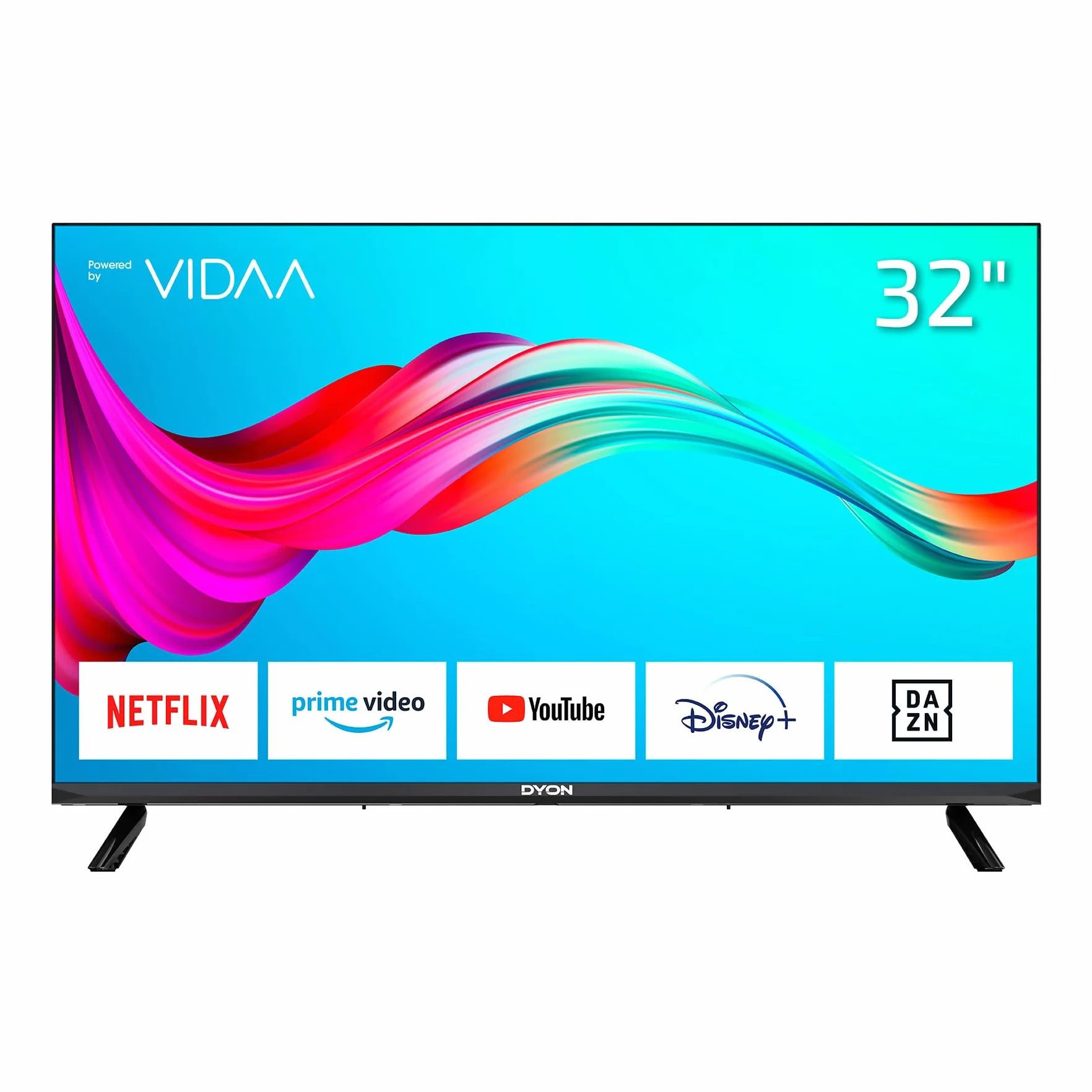DYON Smart 32 VX 80 cm (32 cale) TV (HD Smart TV, potrójny tuner HD (DVB-C/-S2/-T2), App Store, Prime Video, Netflix, YouTube)