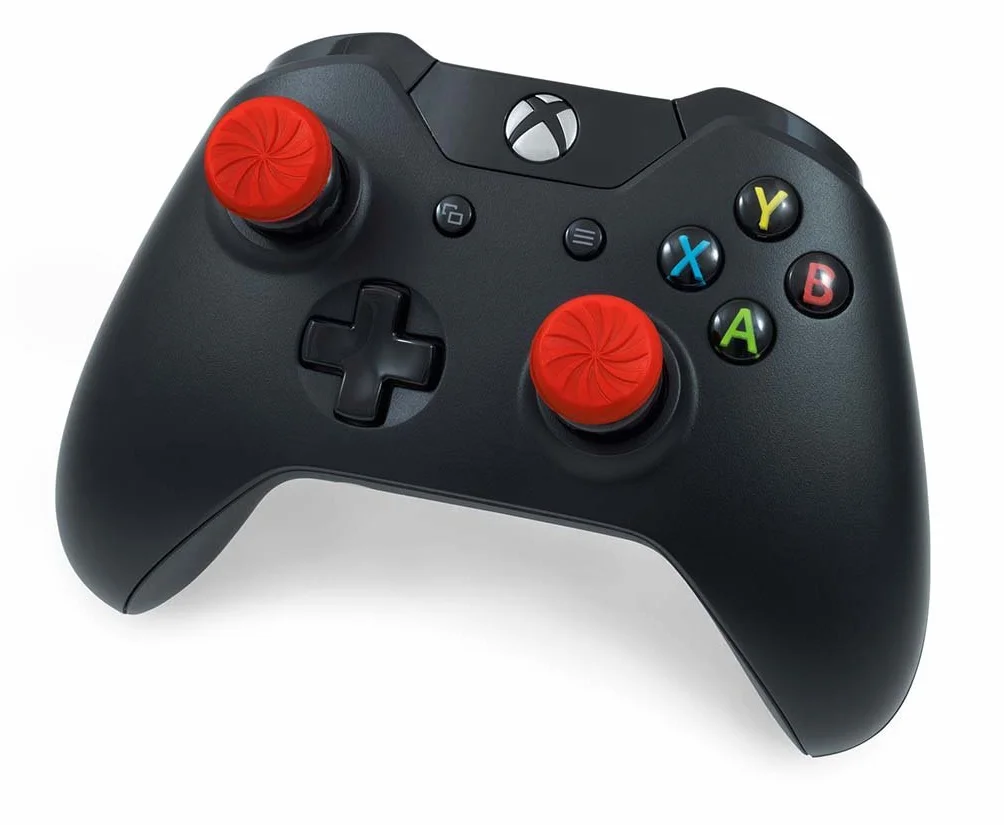 KontrolFreek FPS Freek Inferno do kontrolerów Xbox One i Xbox Series X | Performance Thumbsticks | 2 drążki wklęsłe wysokie | Czerwone