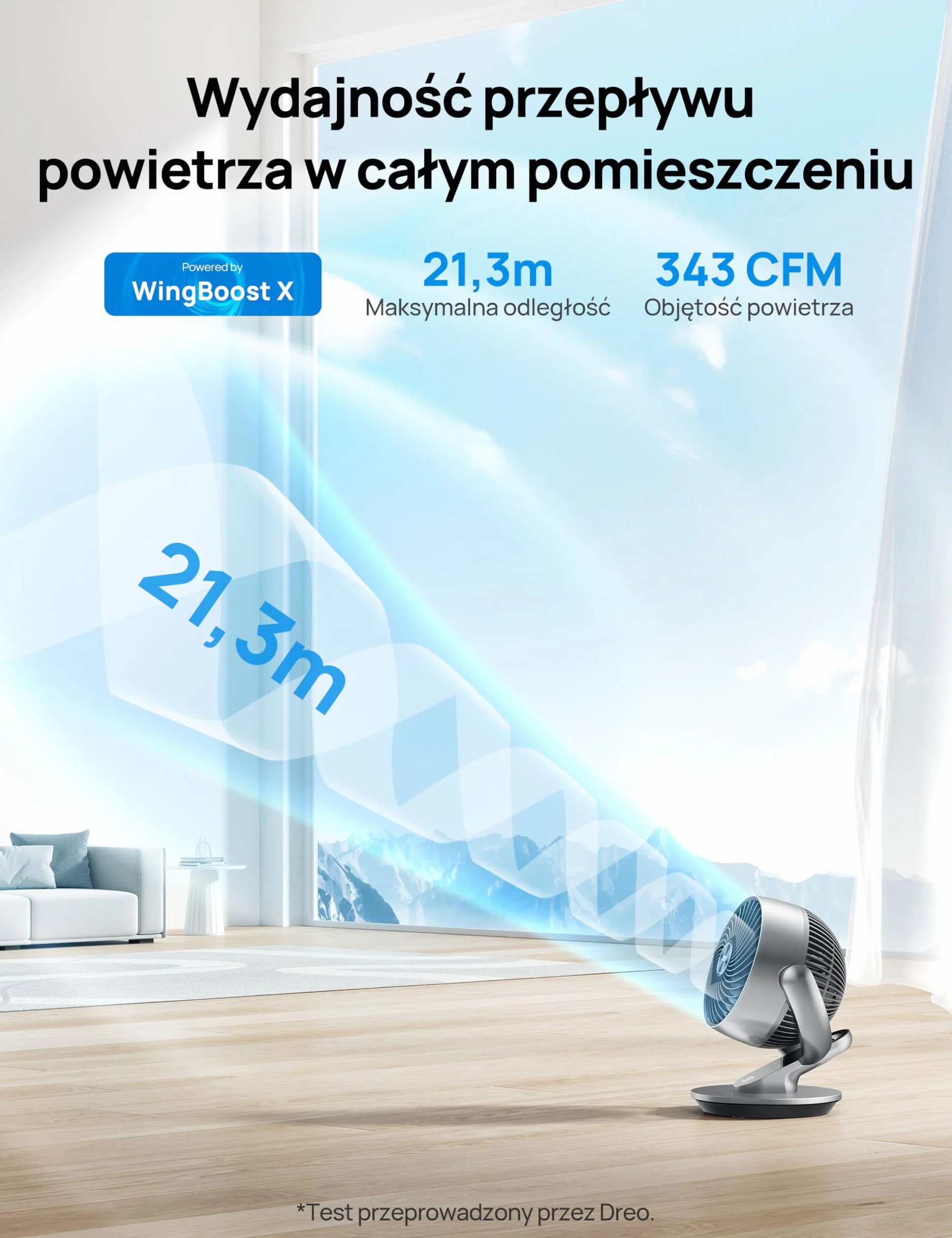 Dreo 28dB inteligentne wentylatory stołowe do sypialni, wentylatory oscylacyjne 120°+90° z pilotem zdalnego sterowania/głosu/Wifi/Alexa, średnica 18 cm, 4 prędkości, 5 trybów,srebrny
