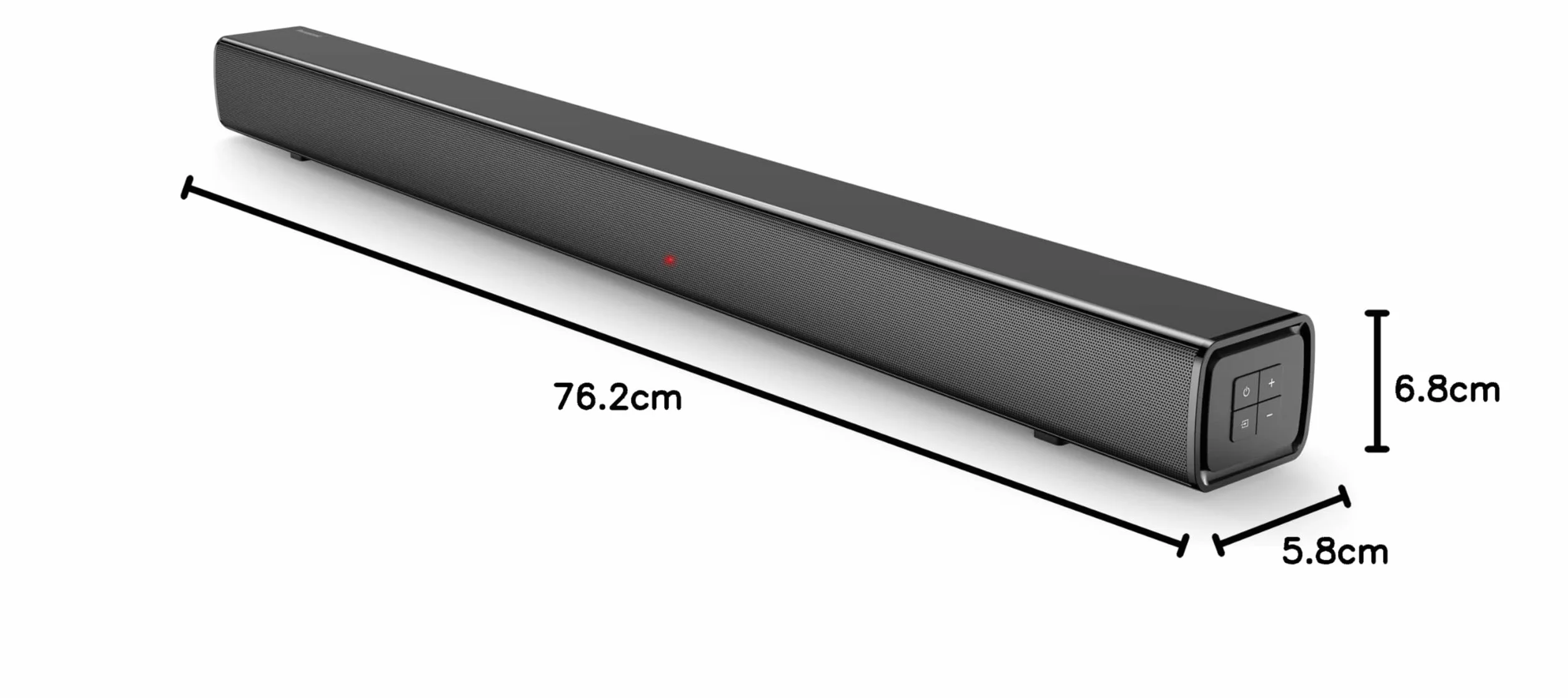 Panasonic SC-HTB100 system dźwiękowy stereo do kina domowego (45W, HDMI, Bluetooth, wejście optyczne, otwór bass reflex, montaż na ścianie), czarny