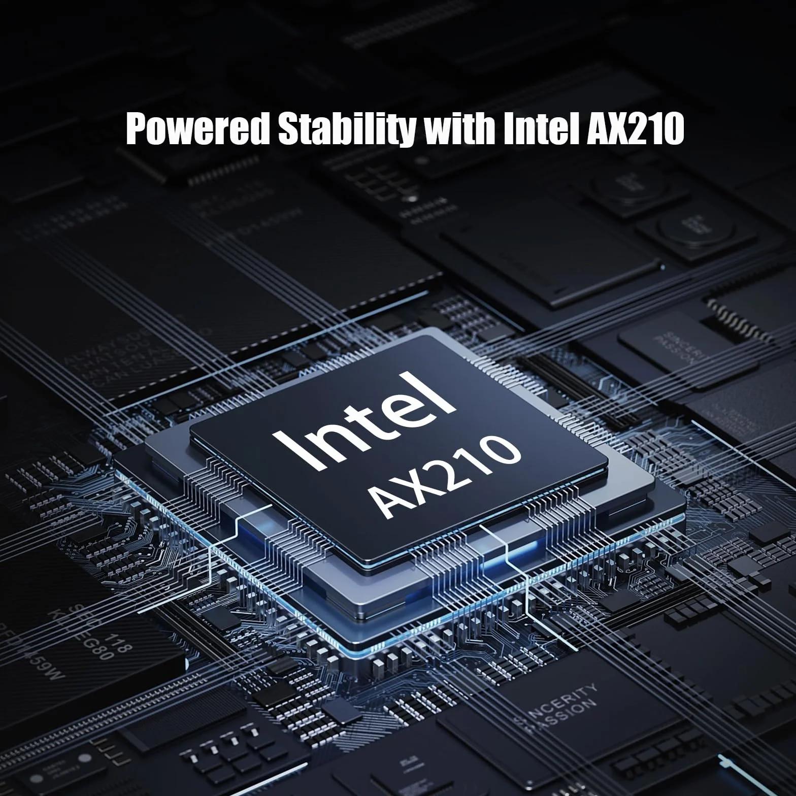 GLOTRENDS AX5400 WiFi 6E Karta PCIe z niskoprofilowym uchwytem do komputera stacjonarnego, chipset Intel AX210, 802.11ax, Bluetooth 5.3, obsługa Windows 11/10/Linux, nie obsługuje Mac OS/Windows 7/XP