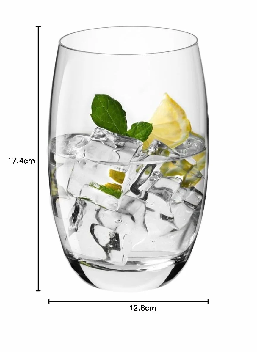 Gerlach 1760 Zestaw 6 Szklanek Flow 450 ml Przezroczyste