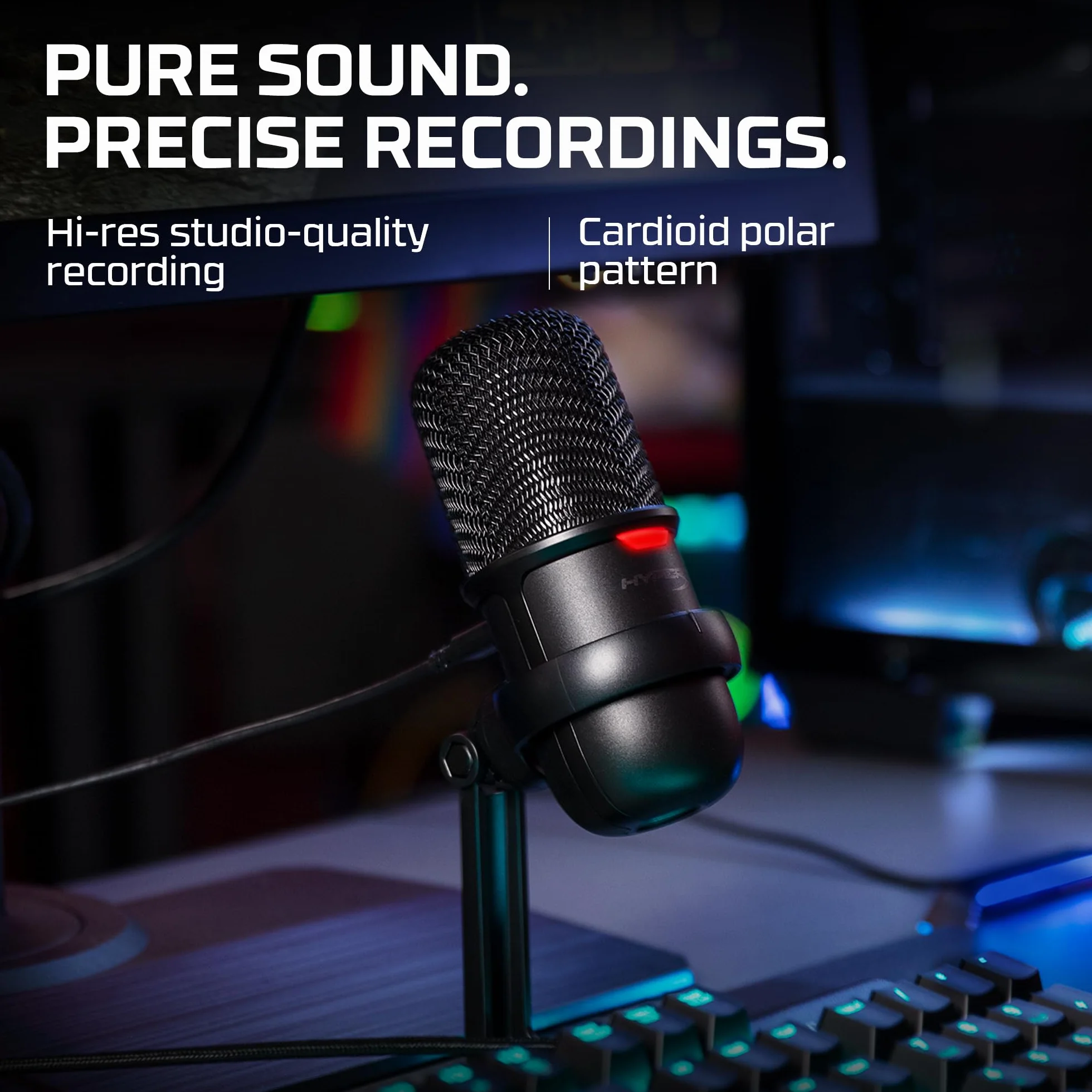Hyperx Solocast Usb Microphone HMIS1X-XX-BK/G Mikrofon, Czarny, PS4/MAC