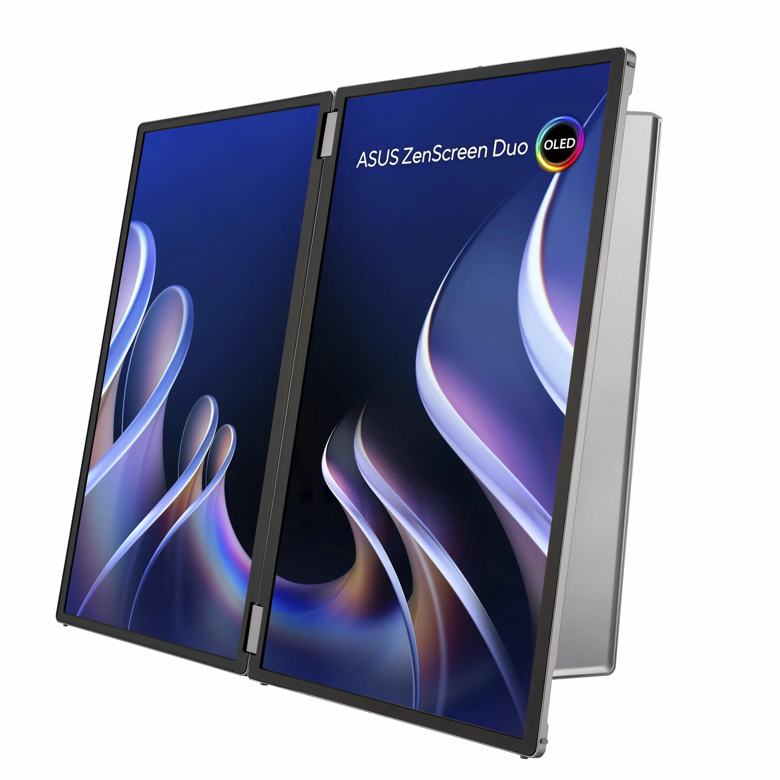ASUS ZenScreen Duo OLED MQ149CD 360° sk?adane przeno?ne monitory - podwójny ekran 14", 16:10, 1920x1200 FHD, panele OLED DisplayHDR 400 True Black, 100% DCI-P3, Delta<2, Dual USB Type-C®