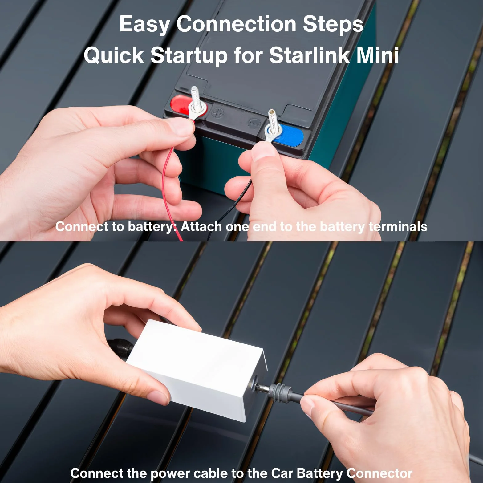 Adapter do baterii samochodowej DC do złącza żeńskiego Starlink Mini, Direct Vehicle Battery Connection for Stable 12 V-36 V Input, 36 V 1,67 A Output, Quick Setup, idealny na długie