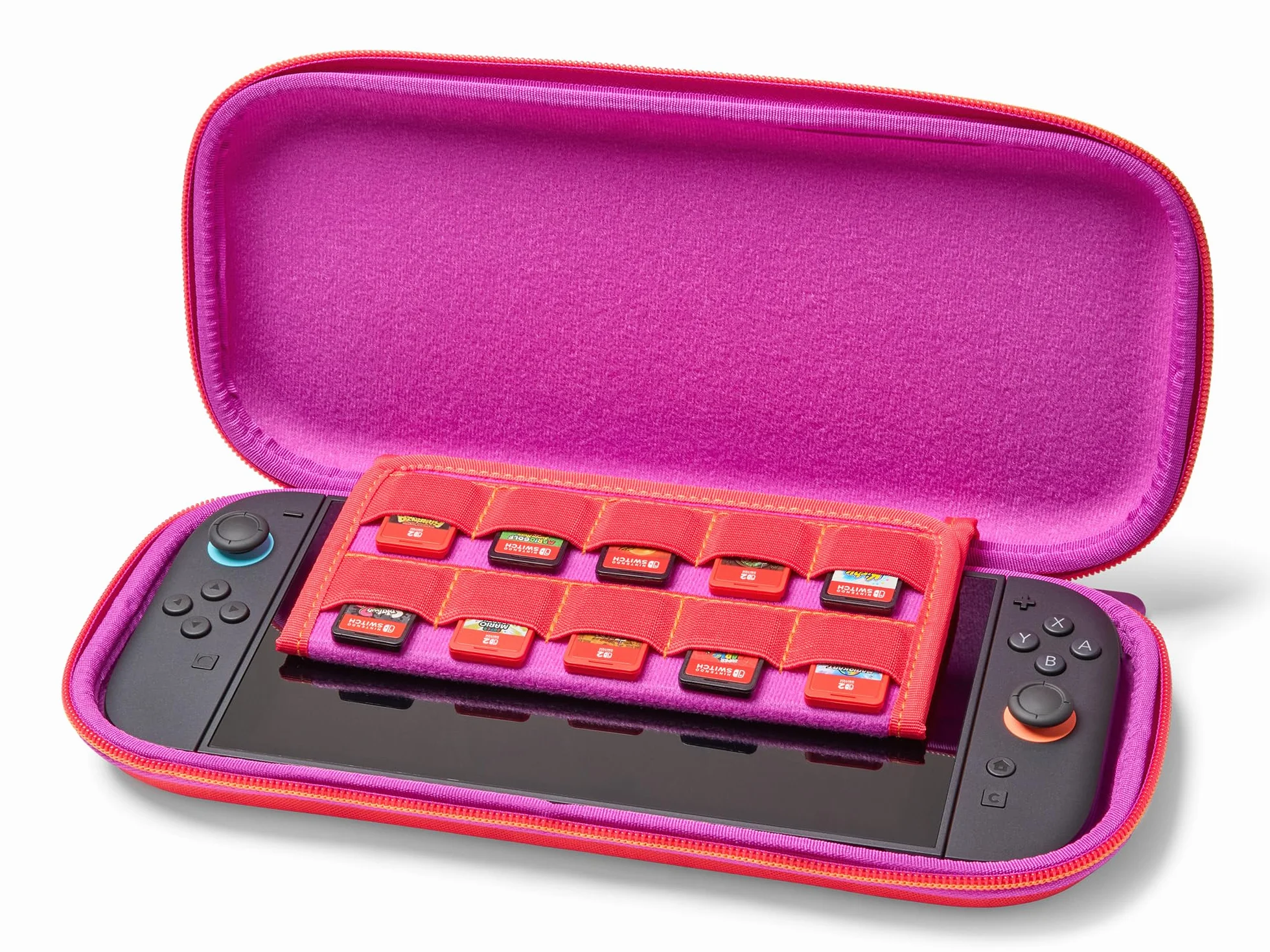Etui PowerA Slim do Nintendo Switch 2 - Mario i przyjaciele, oficjalna licencja, etui ochronne, miejsce na 10 kart z grami, wyściełana osłona ekranu, wbudowana podstawka do gry