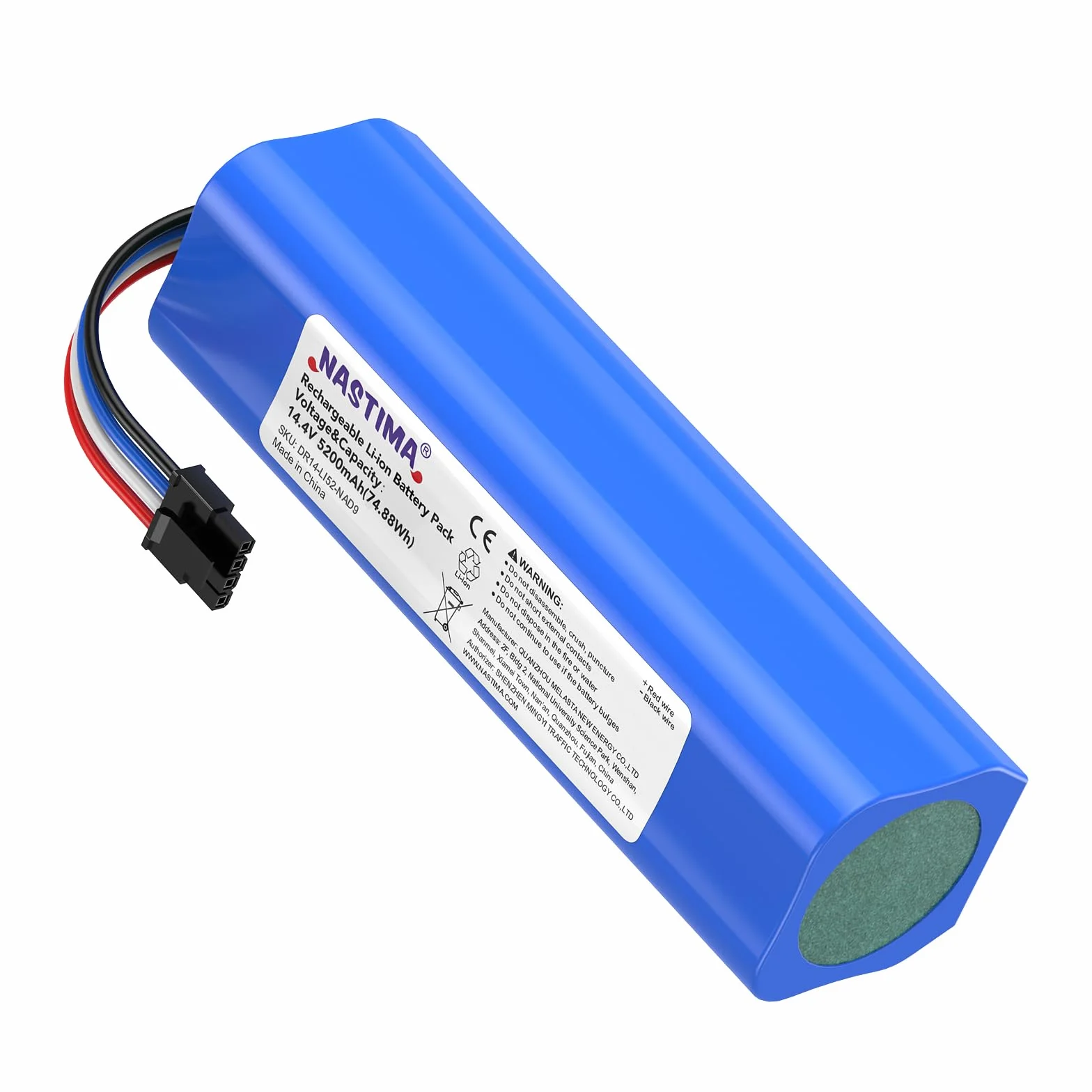NASTIMA 14.4V 5200mAh Li-Ion Battery Replacement for Dreame D9 F9 L10, Bateria do D9 Pro, D9 MAX, D10 Plus, D10s, L10s Ultra Series Odkurzacz