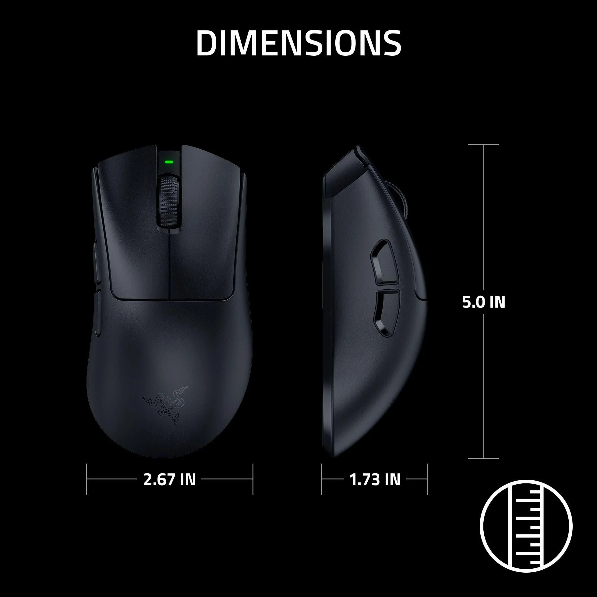 Razer DeathAdder V4 Pro - ultralekka bezprzewodowa ergonomiczna mysz sportowa - 56 g - 2,4 GHz Hyperspeed - czujnik Focus Pro 45K - 8K Hz Polling - przełączniki optyczne Gen-4 - PC/Mac | Czarny