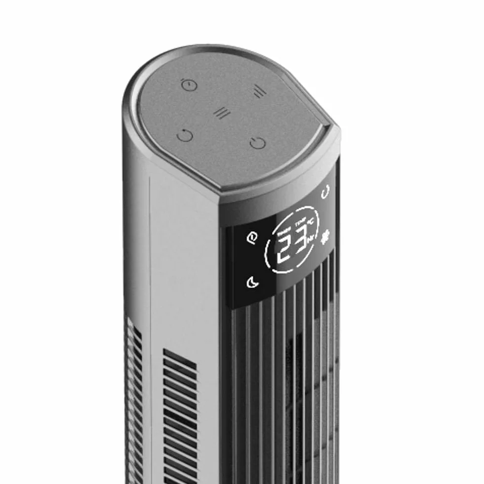 Cecotec EnergySilence 9090 Skyline Ionic Tower Fan 47" 45 W jonizator ekran dotykowy LED pilot zdalnego sterowania 3 tryby prędkości 12-godzinny timer oscylacja 70º