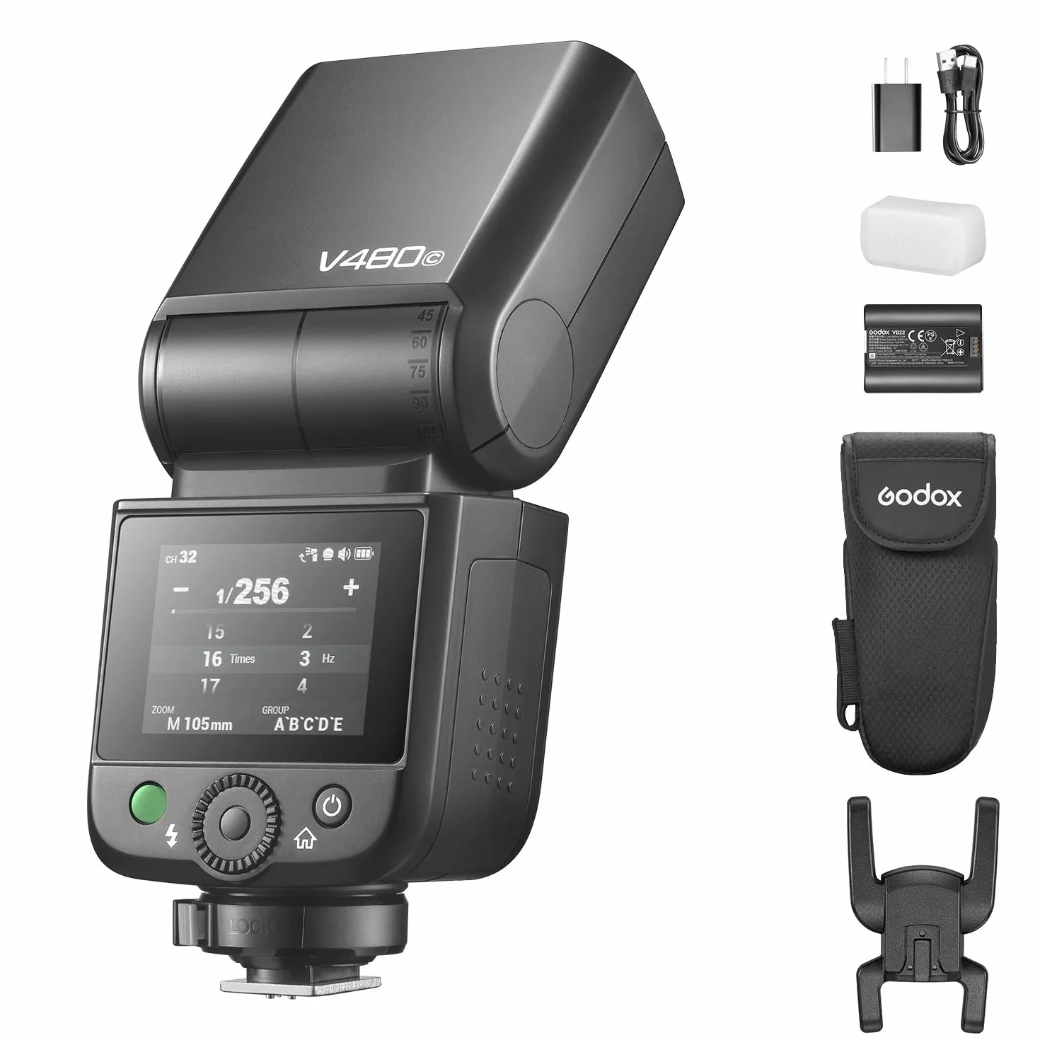 Godox V480 Flash V480O lampa błyskowa do aparatu Olympus Panasonic, wysoka moc GN50, wbudowana bateria litowa, 1/8000 HSS, bezprzewodowy TTL 2,4 GX, czas recyklingu 1,7 s, pełna moc 650 wyskakujących