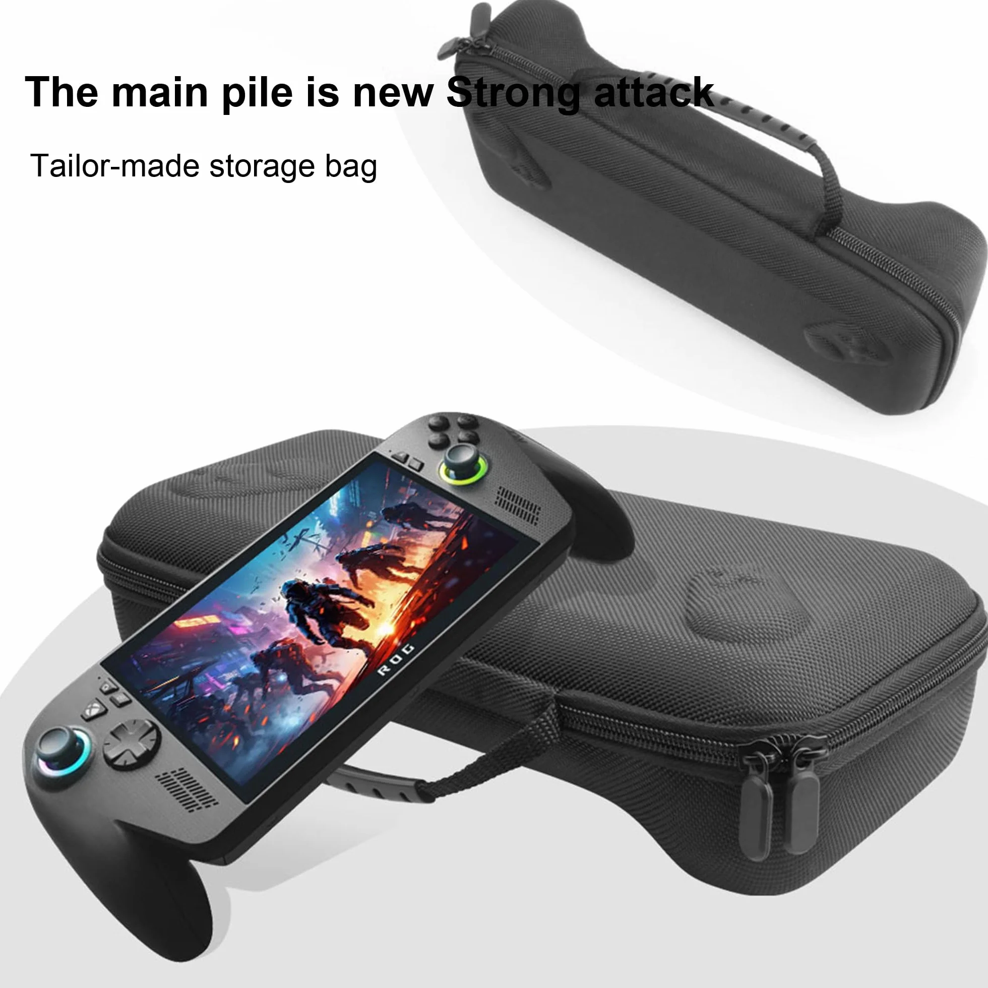 Fitudoos Etui ochronne do ROG Xbox Ally/X, Switch 2, odporne na wstrząsy, czarne