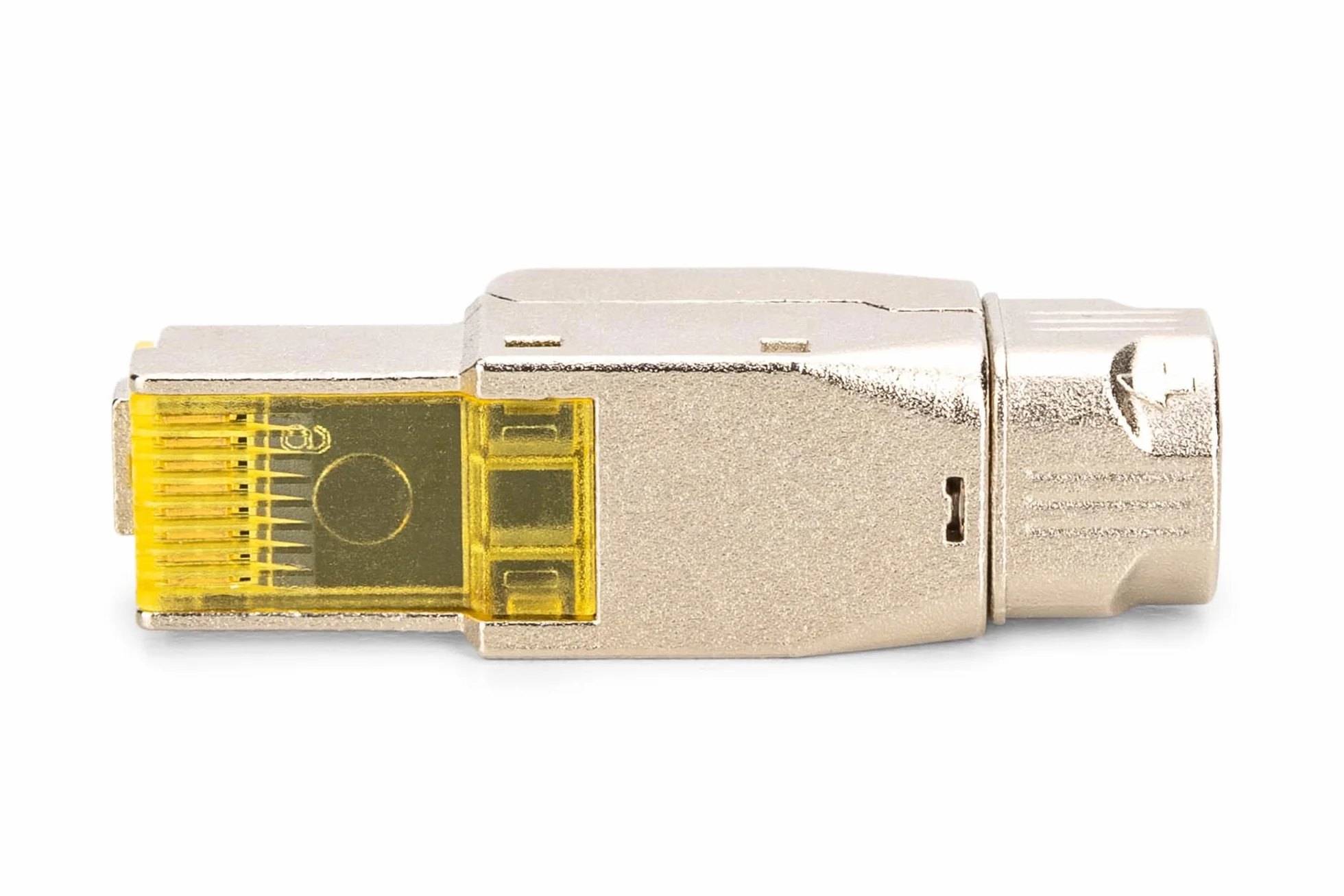 DIGITUS DN-93838 – złącze sieciowe Cat 8.1 – 1 sztuka – ekranowane 360° – złącze polowe RJ45 Cat-8.1 – instalacja bez użycia narzędzi – 2000 MHz – 25/40GBase-T – 40 Gb/s – AWG 26/7 do AWG 22/1