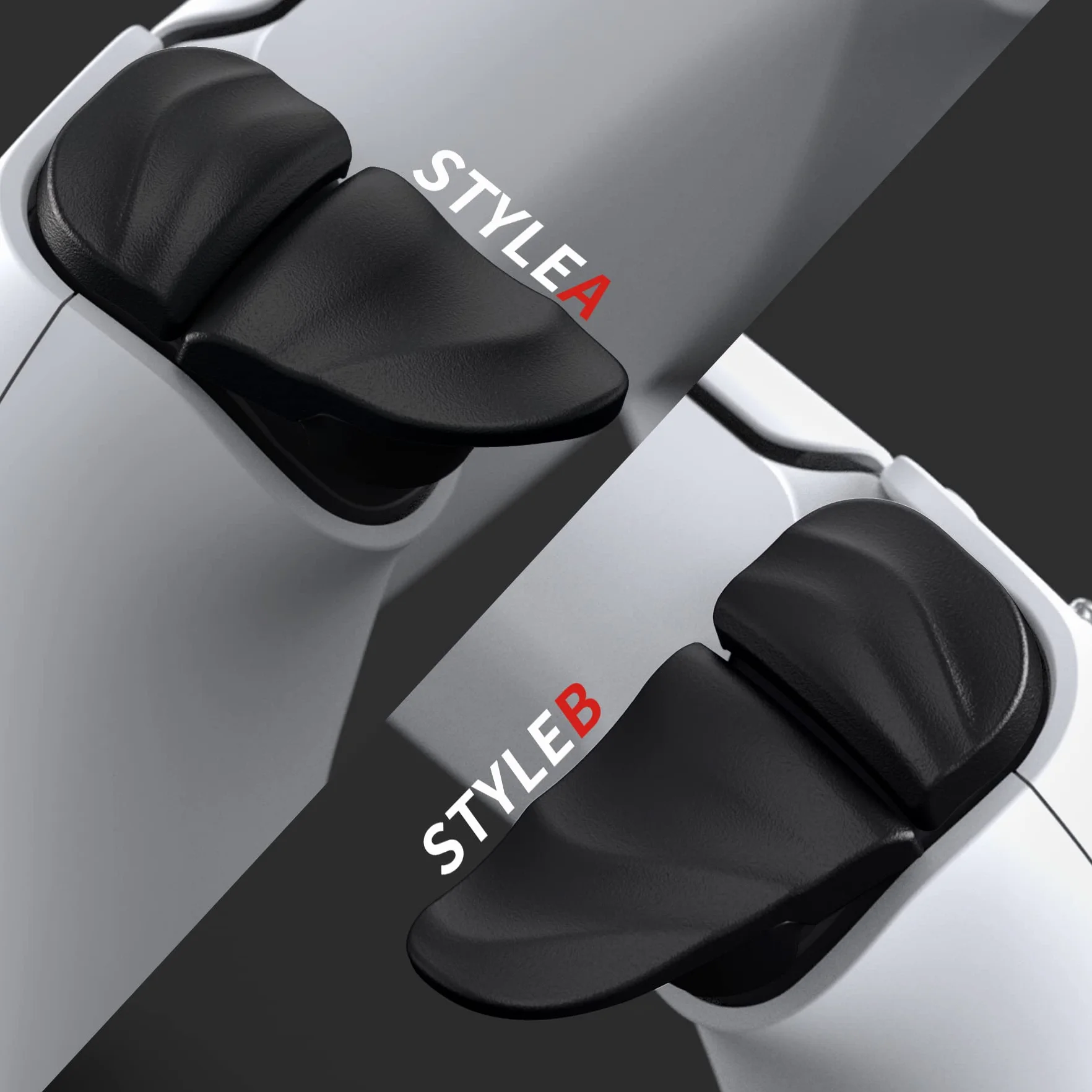 PlayVital DUNE 2 par Trigger Stop Shoulder Buttons Extension do ps5 Kontrolera,Przycisk Wyzwalacza do ps5 Edge Joystick Akcesoria,Przedłużacze Zderzaka do PS Portal-Czarny