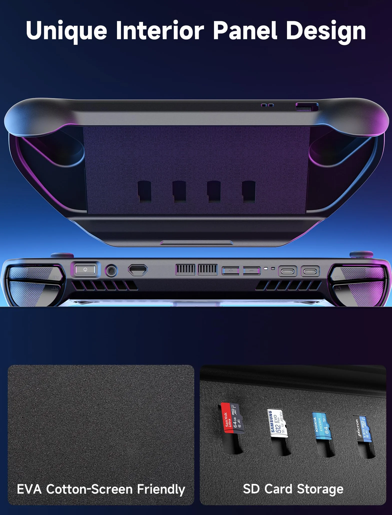 JSAUX ModCase do ROG Ally X odpinana przednia obudowa etui ochronne metalowy uchwyt pasek PowerBank kompatybilne ASUS ROG Ally X zestaw podstawowy czarne