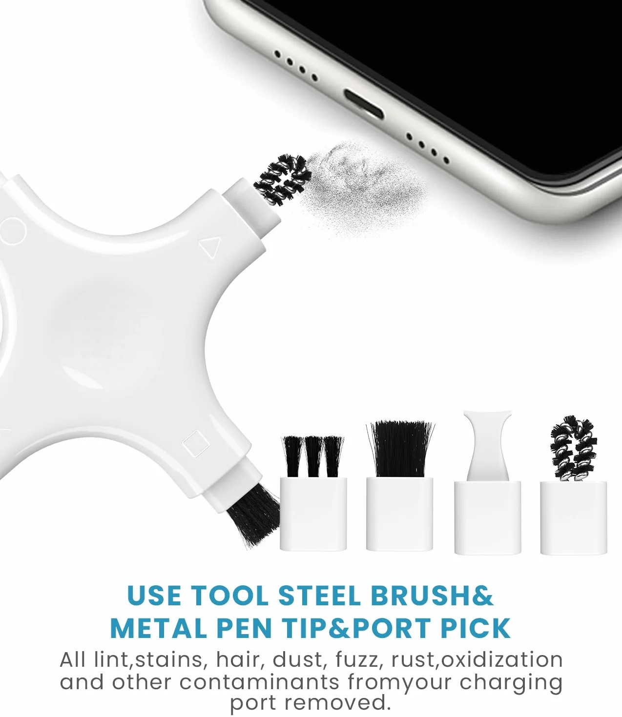 Nalezuns Zestaw do czyszczenia telefonu komórkowego, zestaw do czyszczenia Airpods, 4 w 1, zestaw do czyszczenia klawiatury, laptopa, tabletu, komputera, monitora PC, aparatu z rozpylaczem
