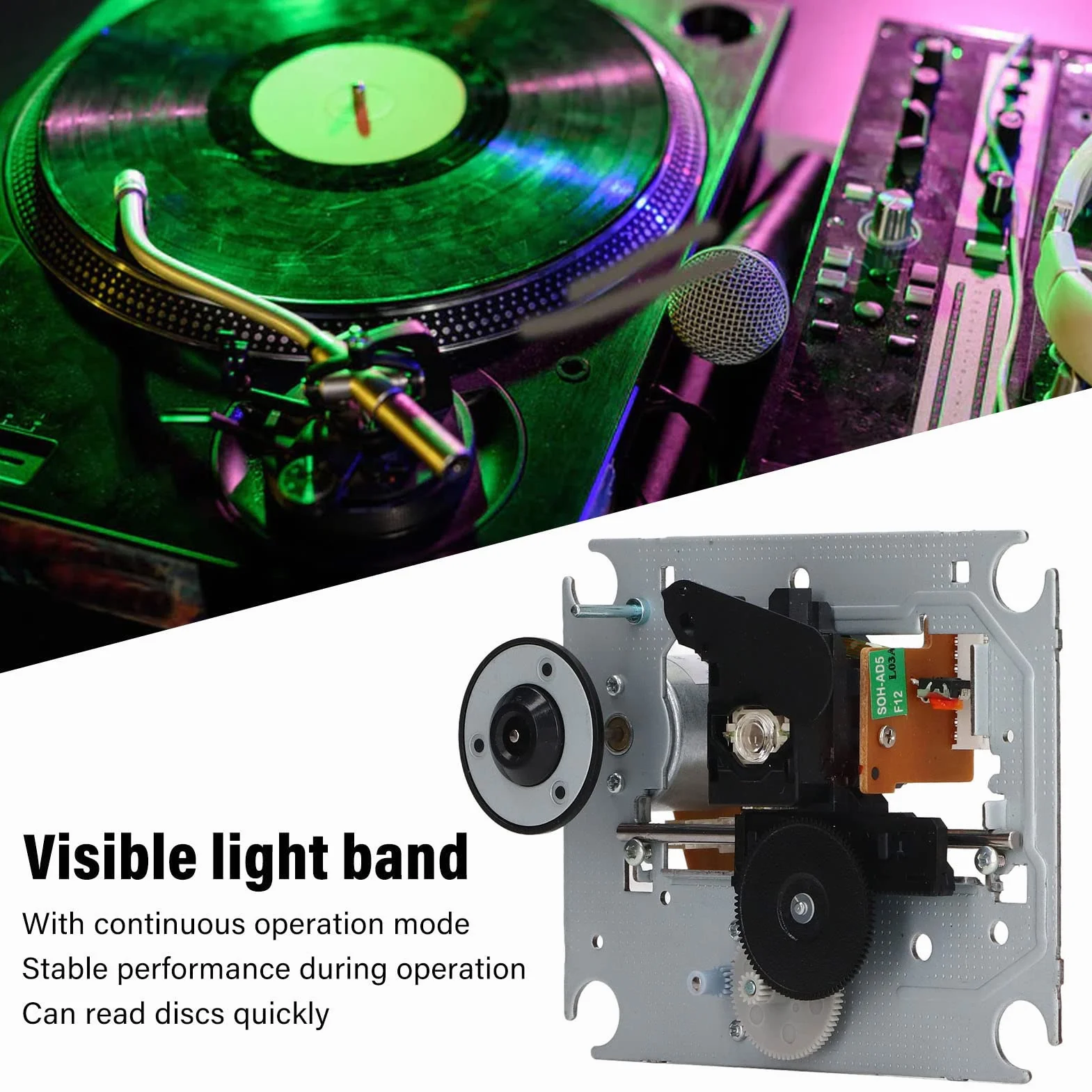 SOH AD5 Optyczna Soczewka Lasera Pickup Pasmo światła Widzialnego Głowica Laserowa System Audio ze Stopu Aluminium Optyczna Soczewka Lasera Wymiana dla Odtwarzaczy CD VCD