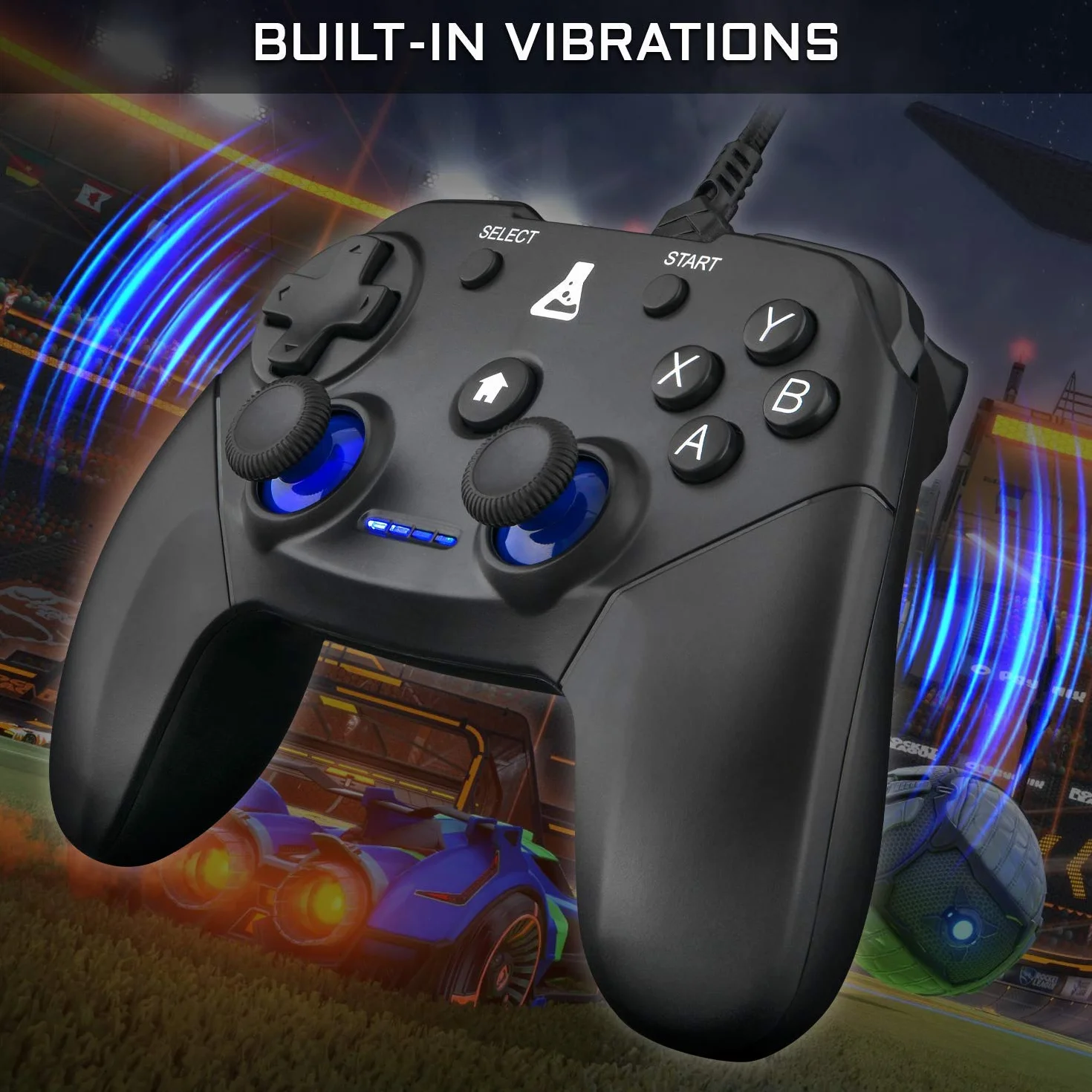 THE G-LAB K-Pad Thorium Przewodowy kontroler gier USB Gamepad dla PC PS3 Windows Android (czarny)