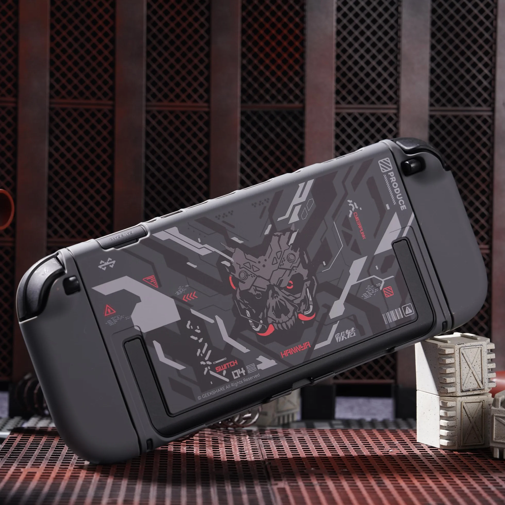 GeekShare Etui ochronne kompatybilne z Switch 2, dokowane etui z kreskówki, odporne na zarysowania i uderzenia – Cyber-Mech