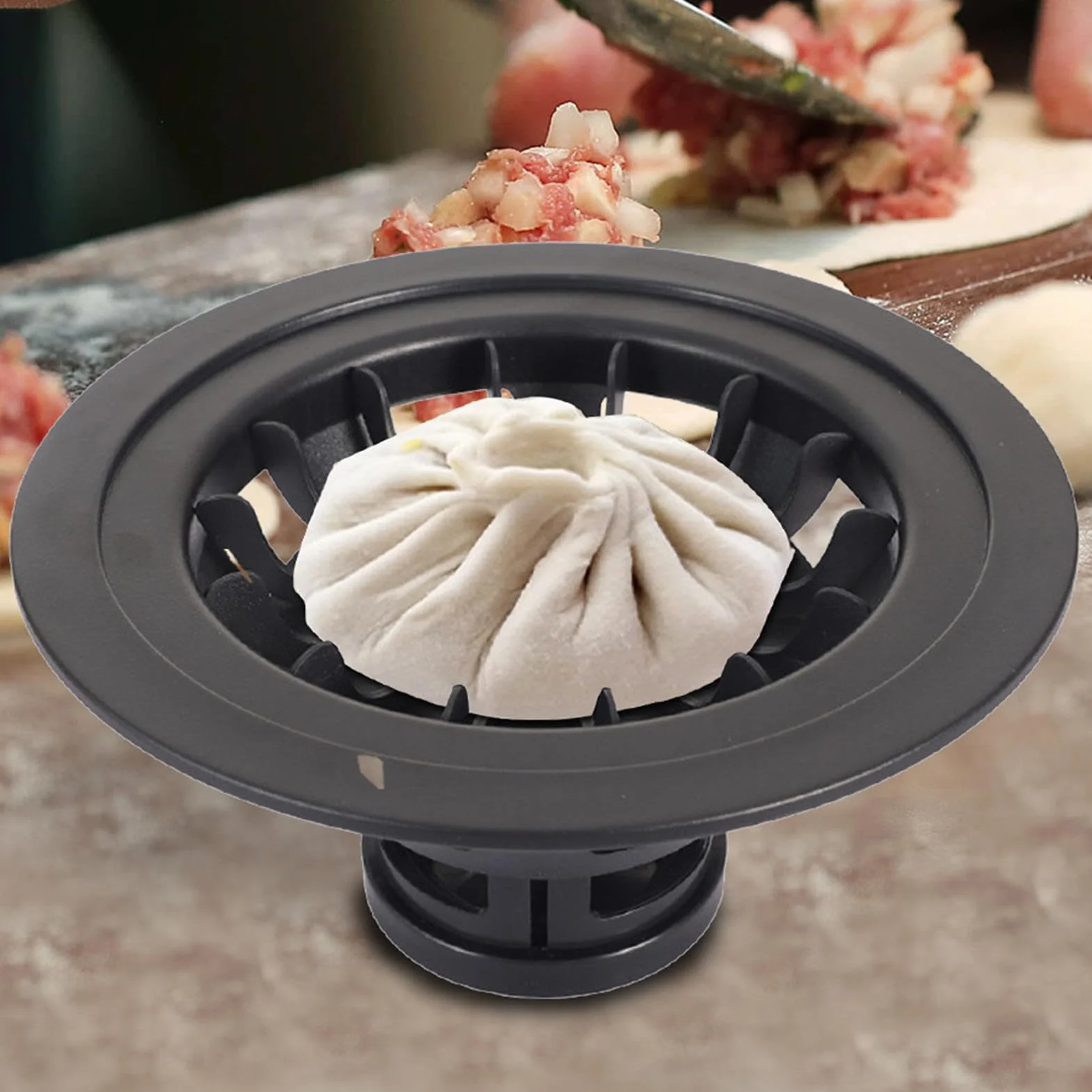 Maszyna do robienia Baozi, ekspres do bu? Bao, Urz?dzenie do robienia pierogów do kontaktu z ?ywno?ci? Forma Baozi 7,1 cala, Forma do bu? parowych ciasto, narz?dzie do robienia bu? gotowanych