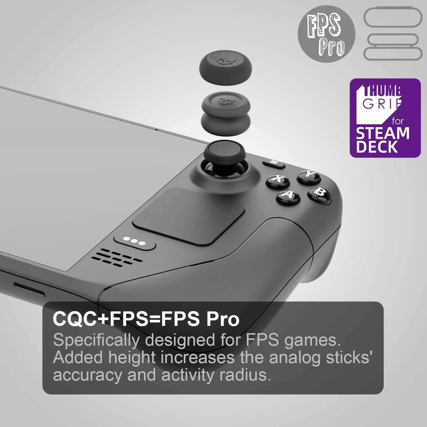 Skull & Co. Skin, CQC i FPS zestaw uchwytów na kciuk, analogowa nasadka do joysticka, do Steam Deck/Steam, OLED i ROG Ally/ROG Ally X, zielony OD Green, 3 pary (6 szt.)