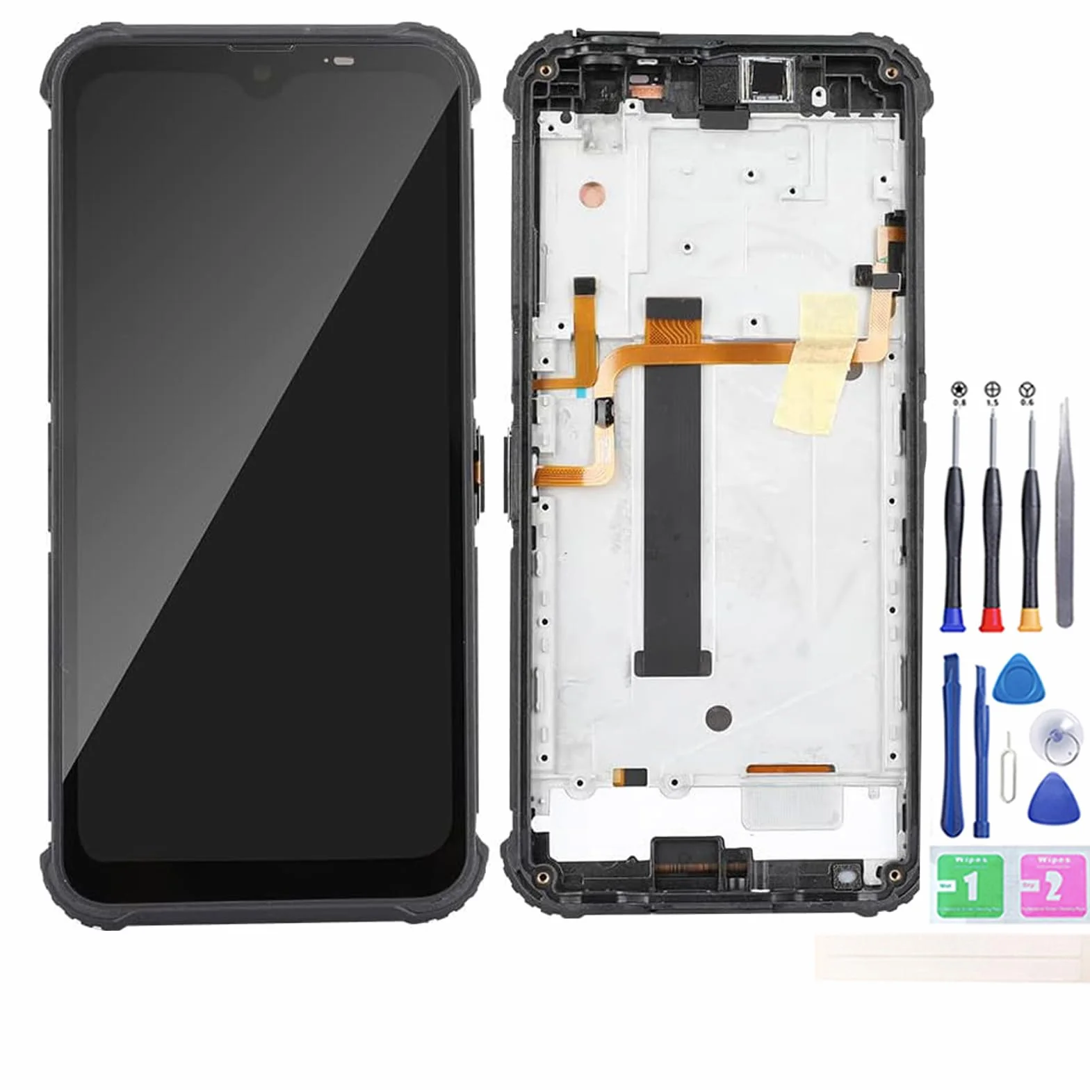 Jinyan Ekran LCD do Black-view BV9800 Pro wyświetlacz LCD + zewnętrzny szklany ekran dotykowy digitizer pełny zamiennik zespołu (z czarną ramką)