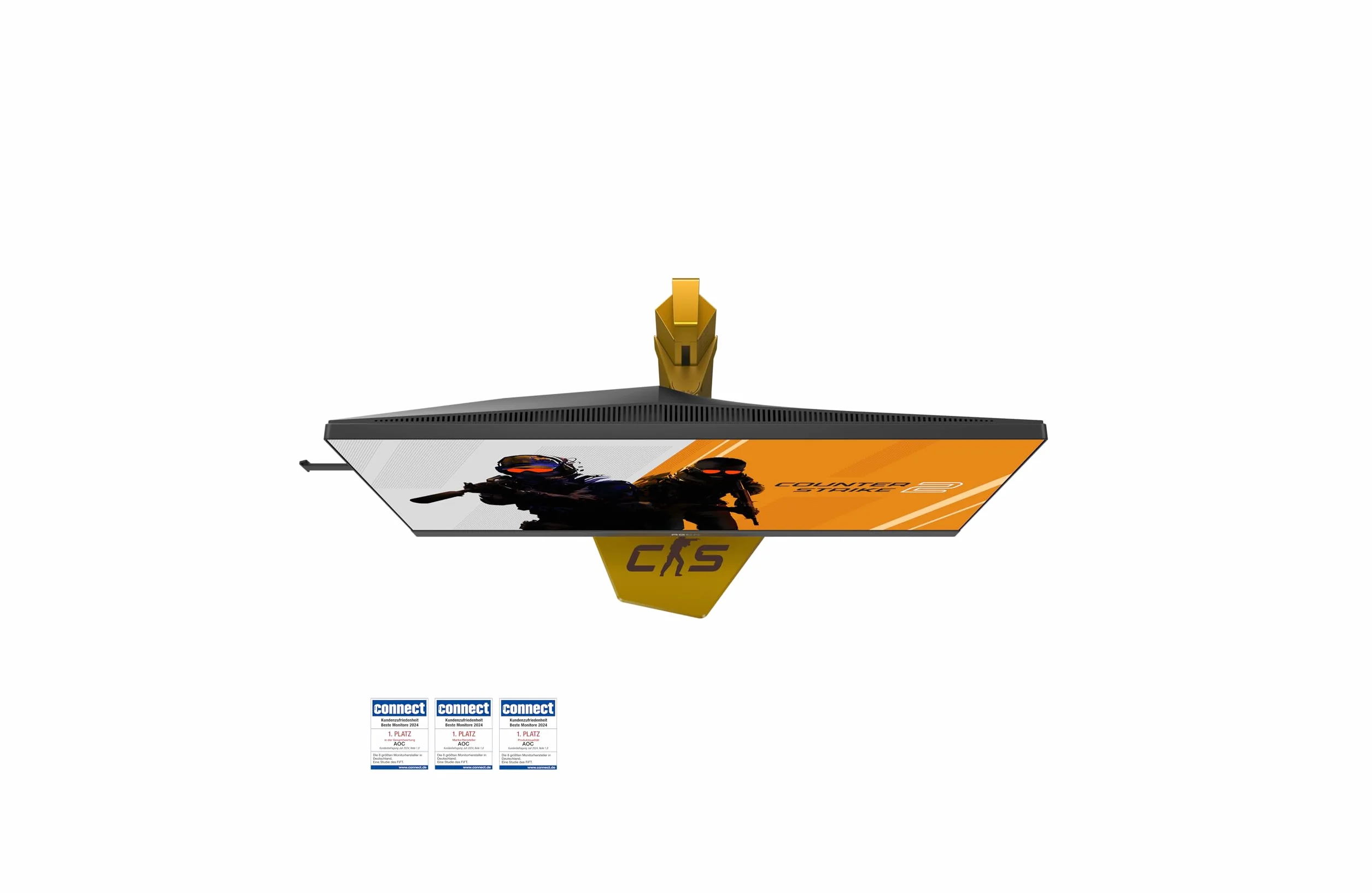AOC CS24A Monitor FHD 61.2 cm 610 Hz, panel e-sportowy TN, 0,5 ms GtG, synchronizacja adaptacyjna, HDR400, kompatybilny z G-Sync, regulacja wysokości, (1920 x 1080 HDMI 2 x 2.1 DP USB Hub), czarny