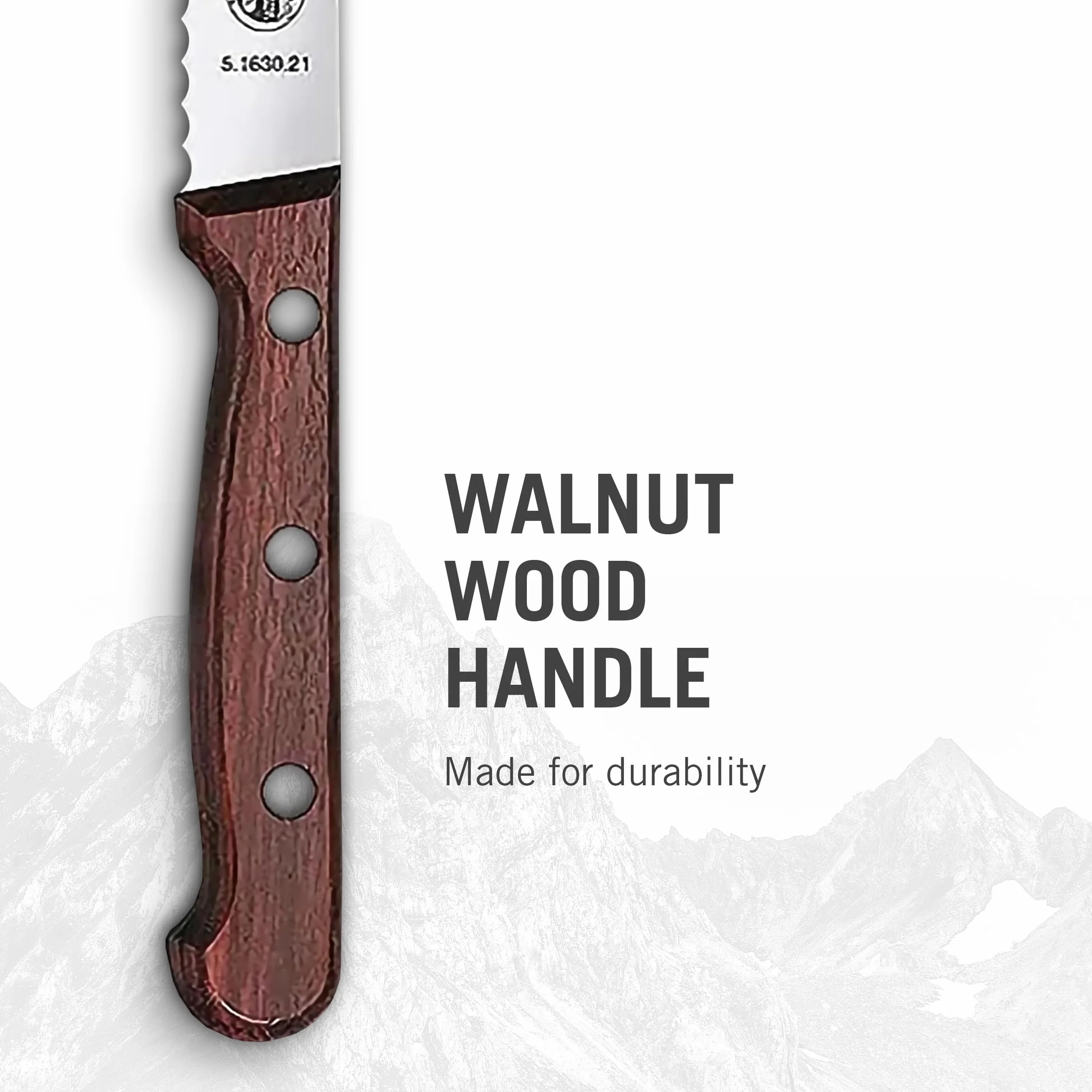 Victorinox Küchengarnitur 5.1020.21G Holzgriff Braun Extra scharfe Klinge