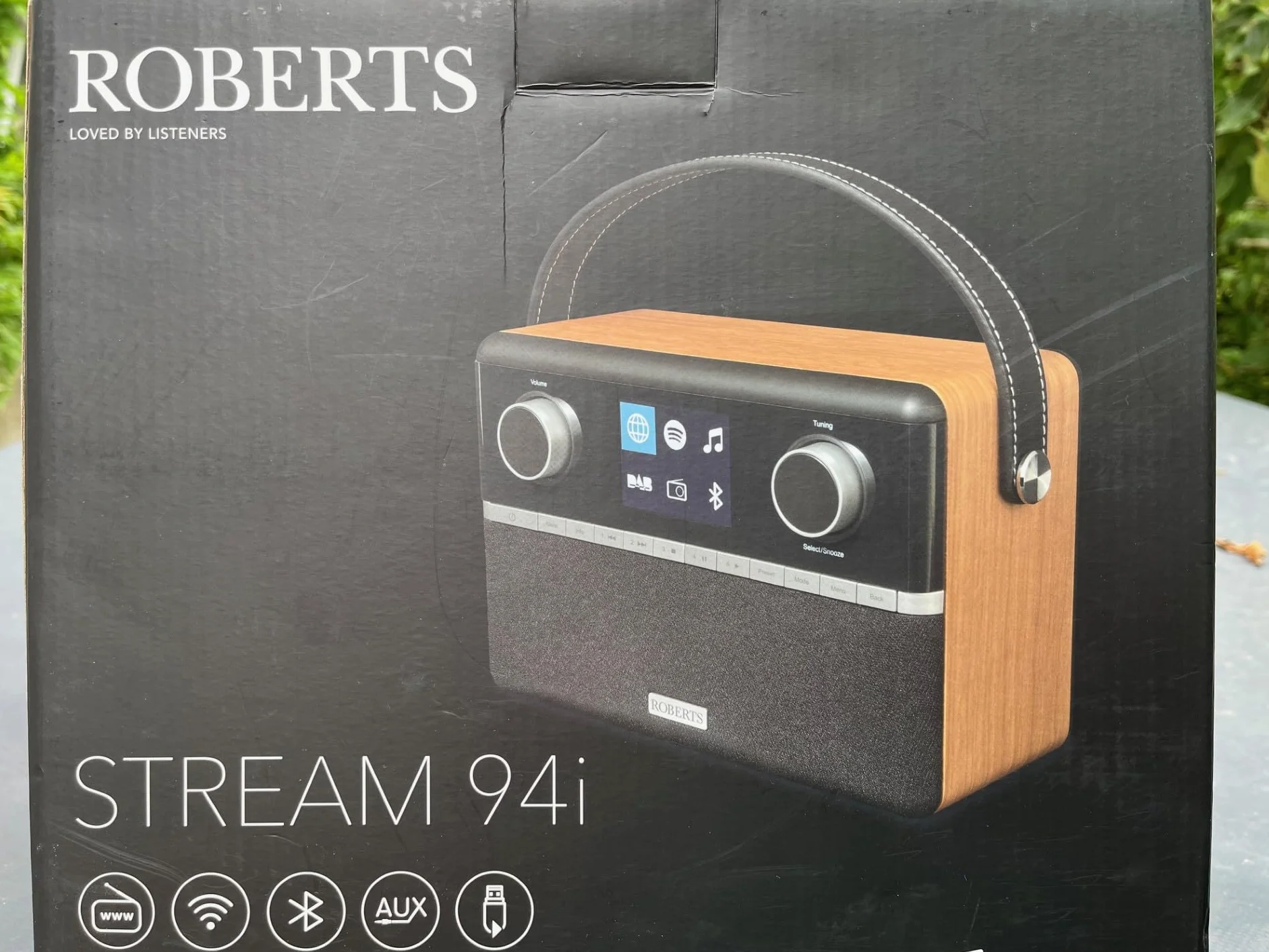 Roberts Stream 94 L Przenośne radio stereo, Dab+/FM/Bluetooth/WiFi, czarny i wiśniowy