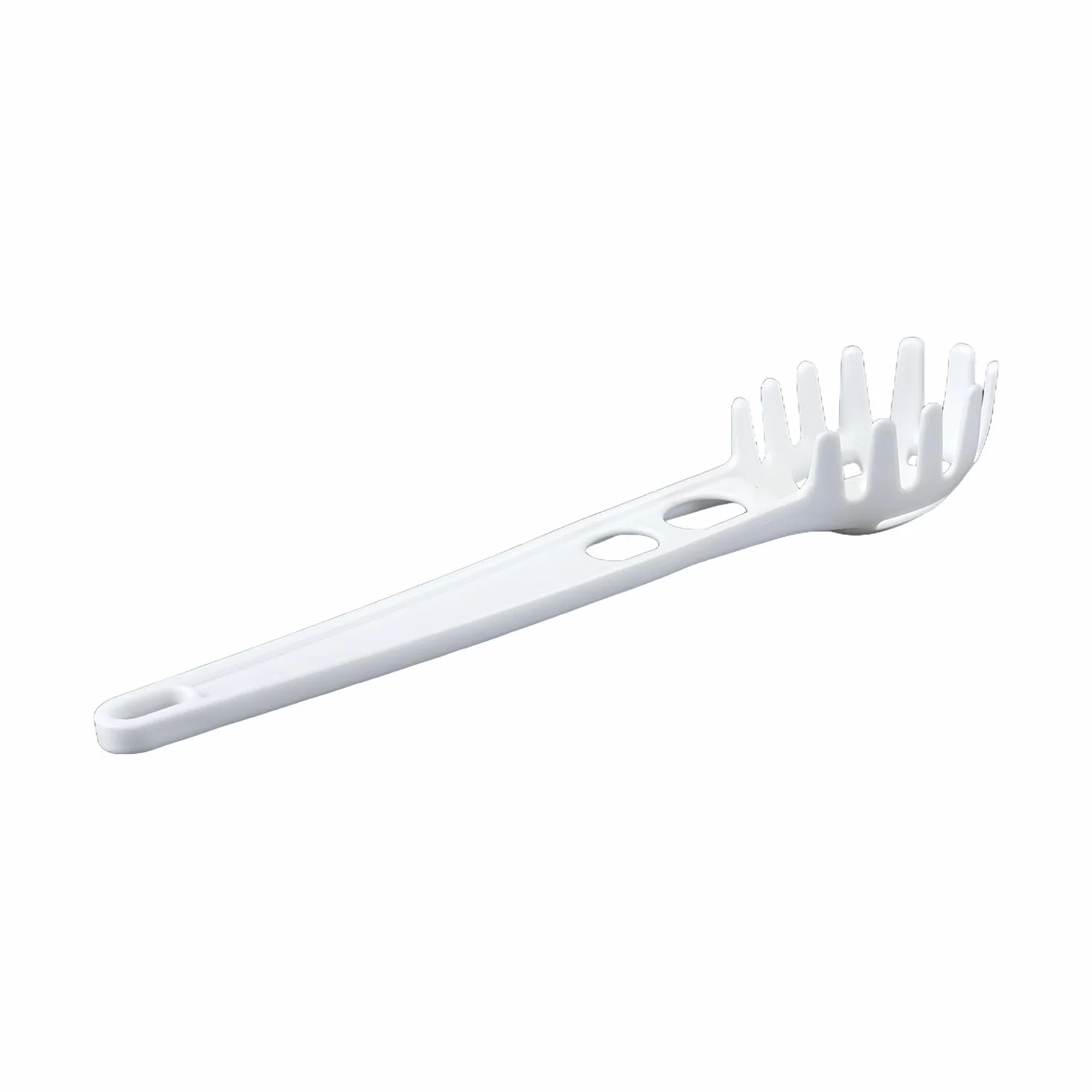 Alnicov Łyżka do spaghetti, 2 otwory, miarka, kontrola porcji, domowa, porowata łyżka do oddzielania żółtek
