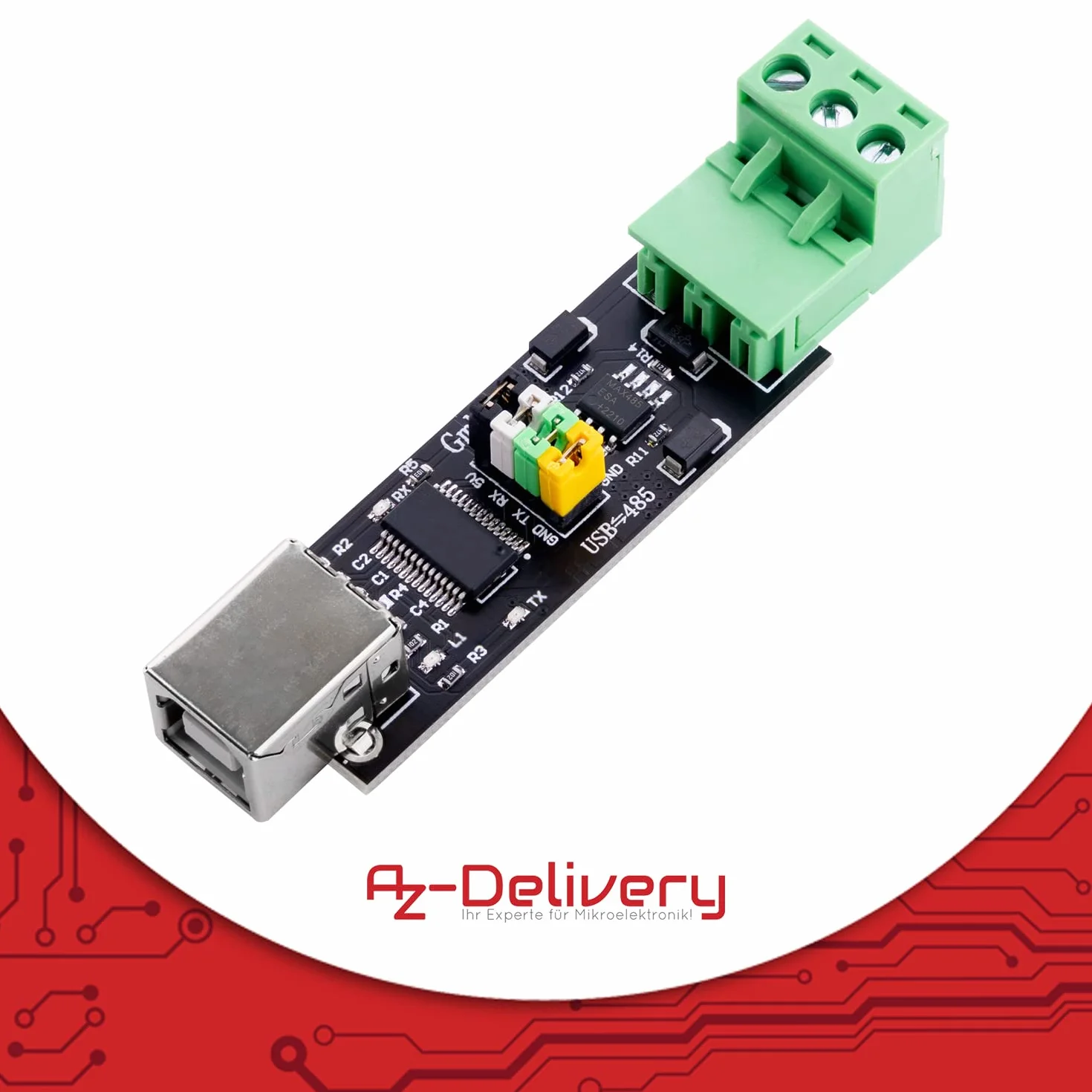 AZDelivery FT232 USB 2.0 do TTL RS485 adapter szeregowy na USB | konwerter szeregowy moduł FTDI Interface Board