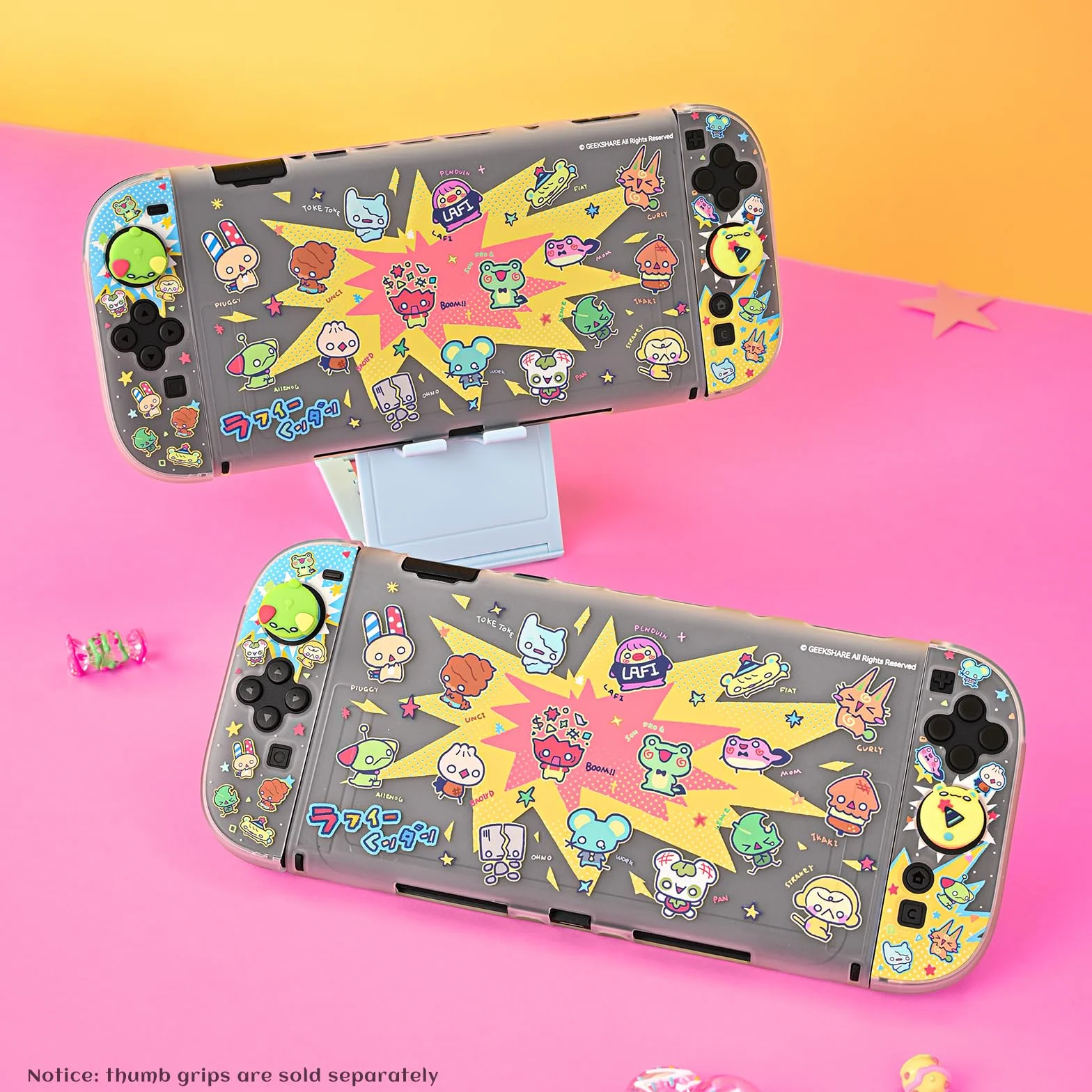 GeekShare Powłoka ochronna kompatybilna z Switch 2, Kawaii Cartoon dokowalna obudowa kompatybilna z Switch 2, odporna na zarysowania i amortyzująca konstrukcja osłona skórka - LAFI Legion