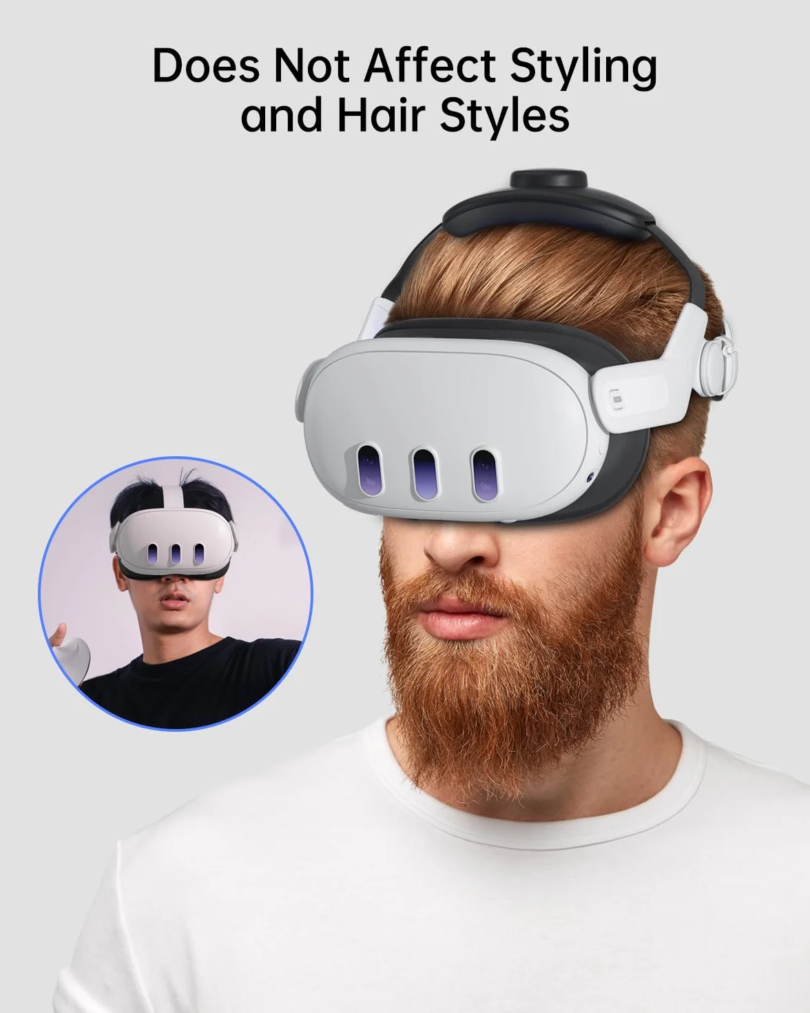 Zyber Pasek Na GłOwę do Meta Quest 3 Akcesoria, Regulowany, Bezuciskowy Pasek Na GłOwę Vr do Oculus Quest 3, ZwięKszająCy Komfort I Stabilność