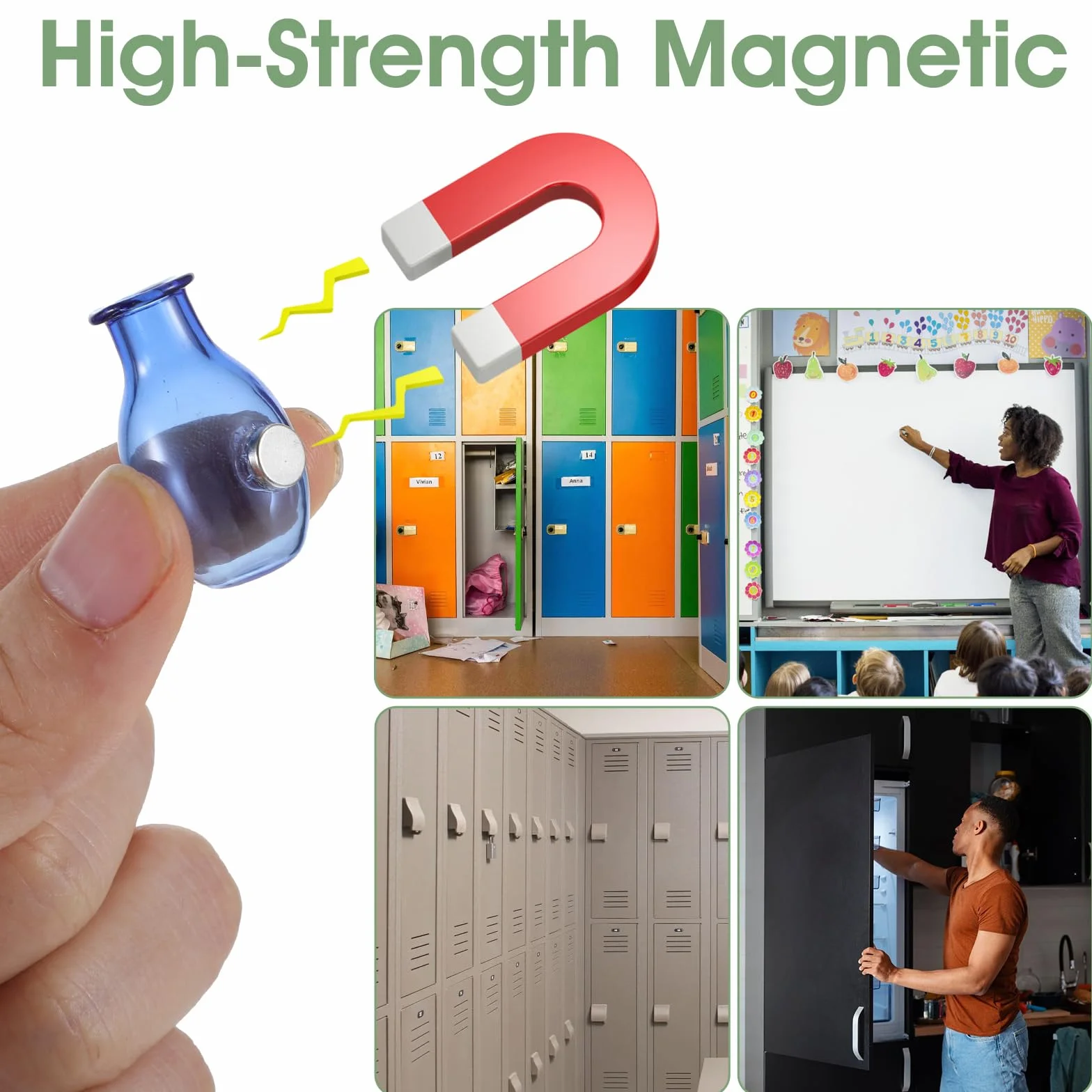 Magnesy Quilax na lodówkę 3D mini wazon do białej tablicy