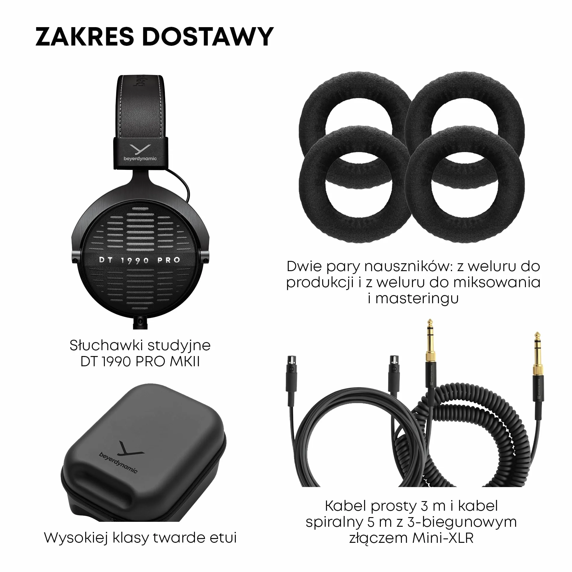 beyerdynamic DT 1990 PRO MKII Premium Tesla słuchawki studyjne do miksowania, masteringu i edycji (otwarte)