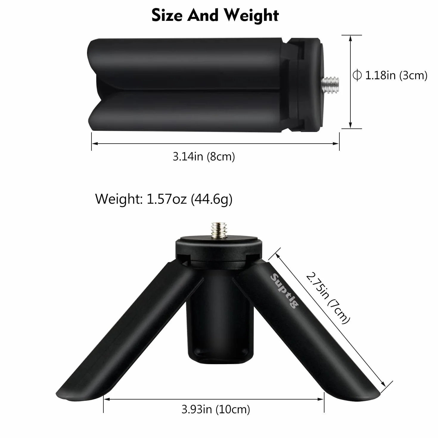 Suptig Uchwyt na statyw, silikonowy antypoślizgowy uchwyt biurkowy do DJI Osmo Pocket 3, akcesoria Osmo Pocket 3 (czarny)