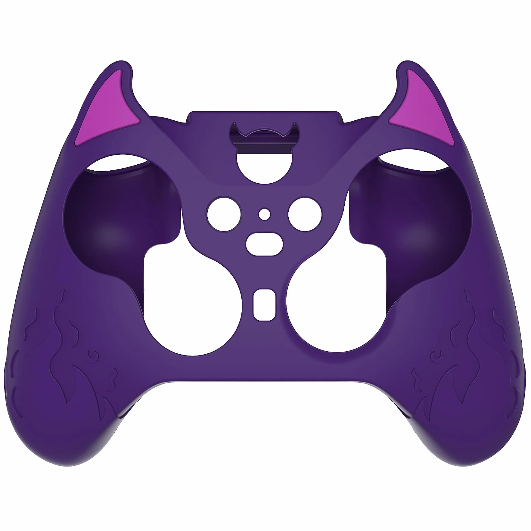 PlayVital Osłona Ochronna do Xbox Elite Series 2,Etui na Kontroler do Xbox Elite 2 Core z Nakładkami na Joystick,Silikonowa Ochrona Antypoślizgowa–Fioletowa, Edycja Demon
