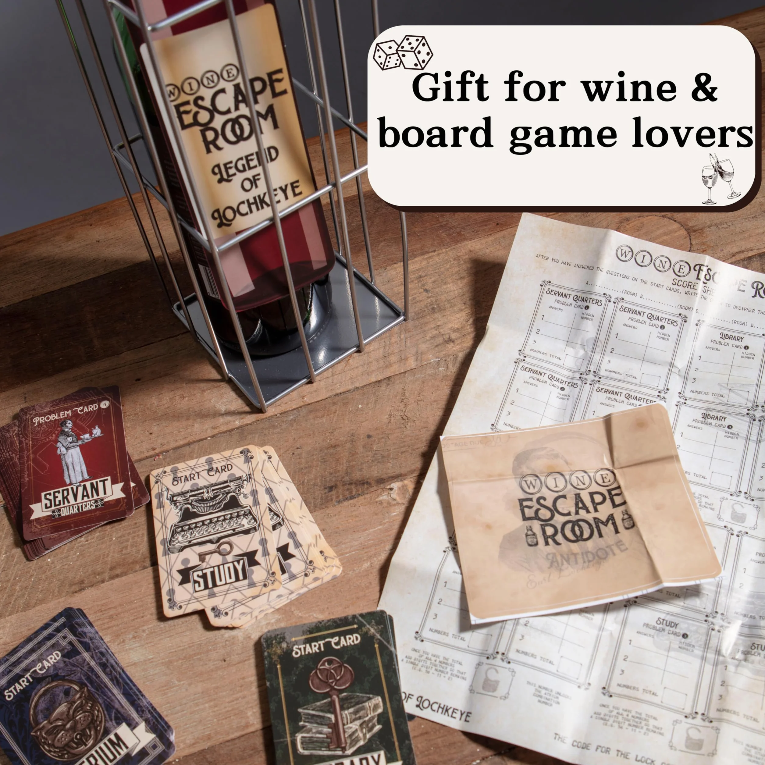 Boxer Gifts Wine Escape Room Game Bottle Puzzle Box dla dorosłych - niezwykłe zabawne prezenty dla mężczyzn i kobiet - wyjątkowe, czarne