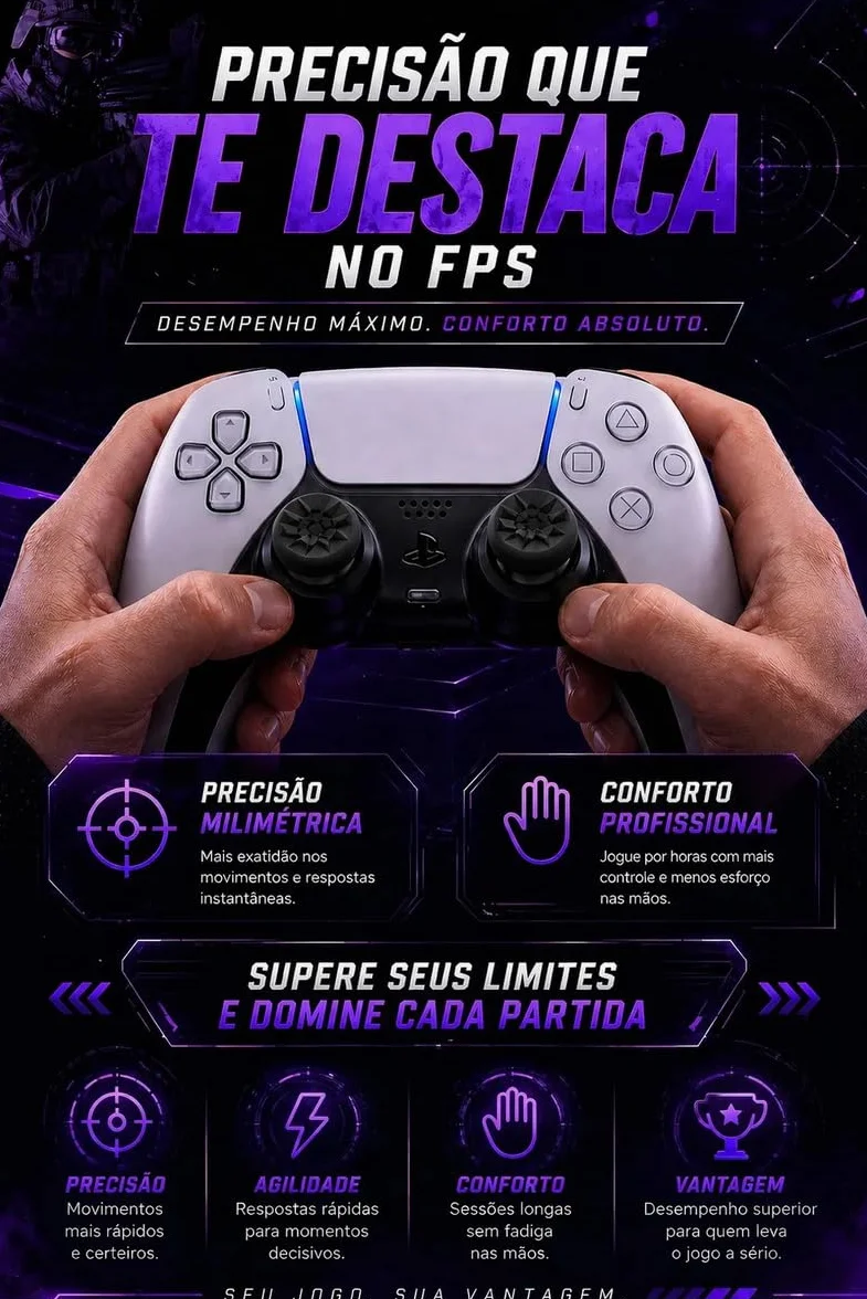 KontrolFreek FPS Freek Galaxy White do Playstation 4 (PS4) i Playstation 5 (PS5), Performance Thumbsticks | 1 wysoki stan, 1 średni stan, biały