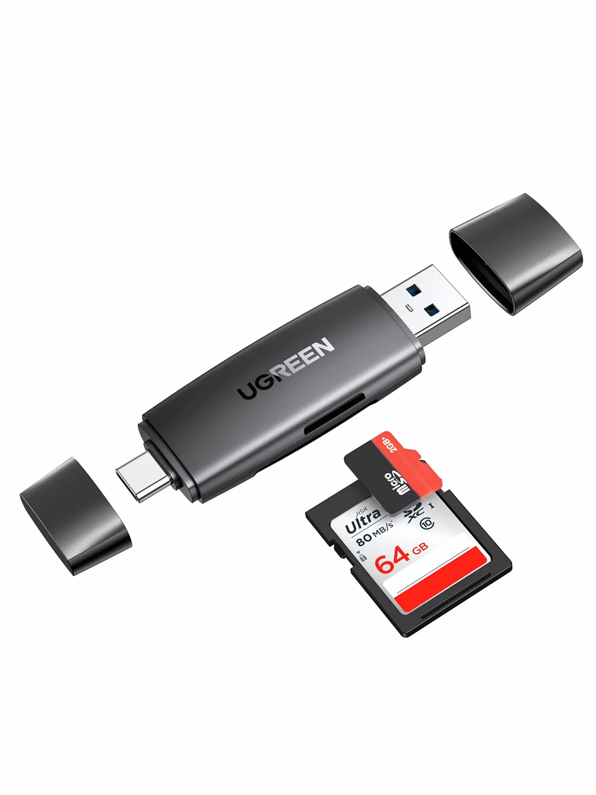 UGREEN Czytnik Kart USB 3.0 i USB C Czytnik Kart SD/TF.