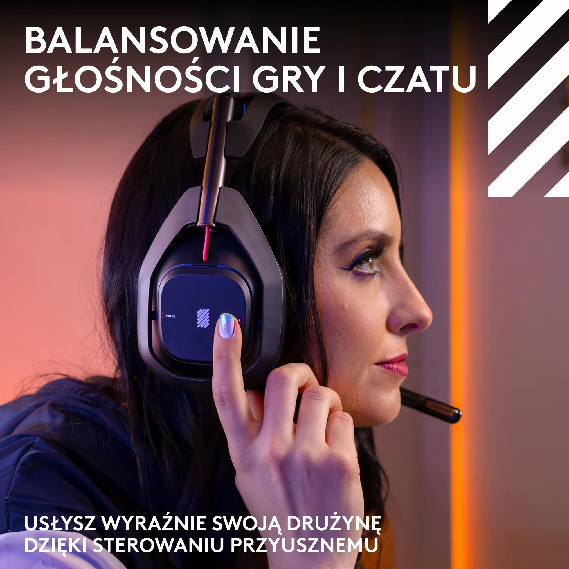 Logitech G Astro A50 + stacja bazowa (5. generacja), PRO-G GRAPHENE, przełączanie 3 systemów, USB-C do Xbox, PS5, PC/Mac lub Nintendo Switch, Bluetooth — Czarny