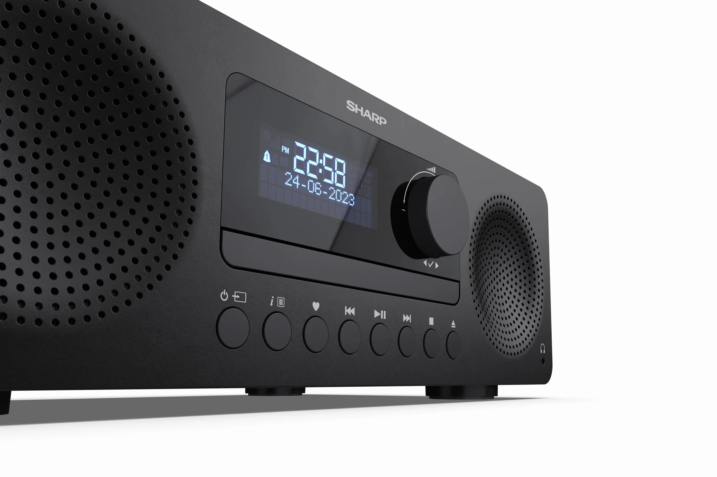 SHARP XL-B720D (BK) All-in-One system Hi-Fi (60 W), radio cyfrowe z DAB+ i tunerem FM, Bluetooth, czarny