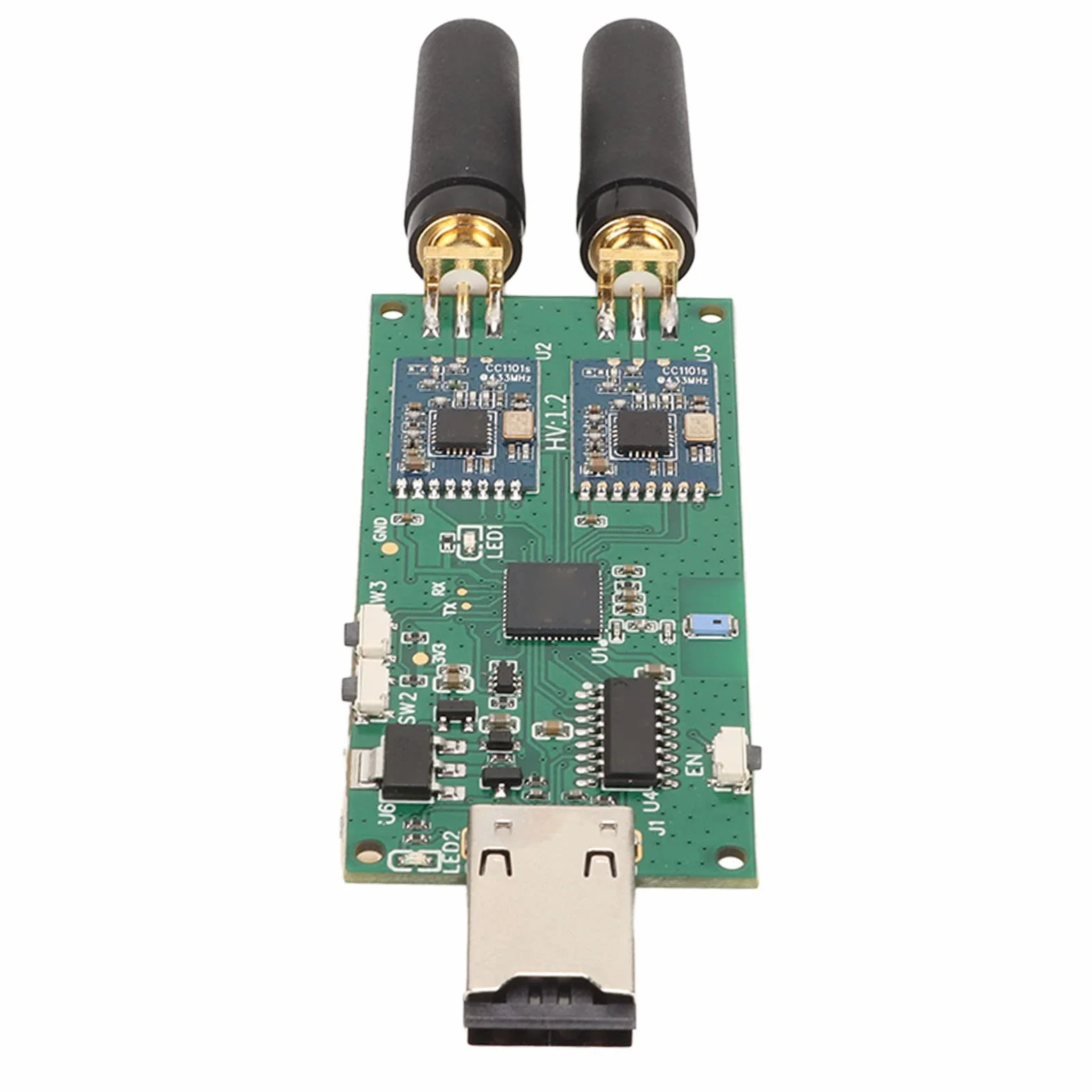 BONKZEBU Adapter Płyty Modułu Evil Crow RF V2 CC1101, NRF24L01, 2,4 GHz, Pasma Częstotliwości 300 MHz 348 MHz, 387 464MHz, 779 928MHz, 5 Ataków, Karty Magazynowe, Karta