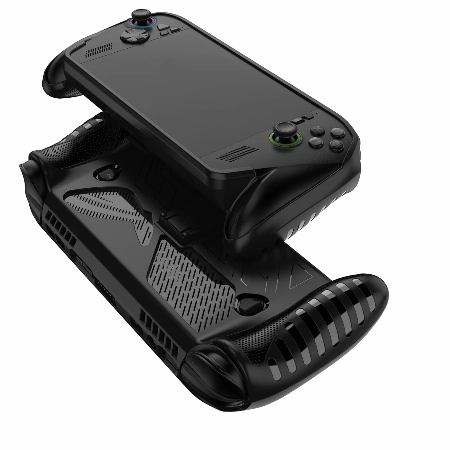 Etui ochronne do ROG Xbox Ally/Xbox Ally X, odporne na wstrząsy, antypoślizgowe, pełna ochrona, pokrowiec, powłoka TPU z podpórką, ręczne akcesoria do gier (czarne)