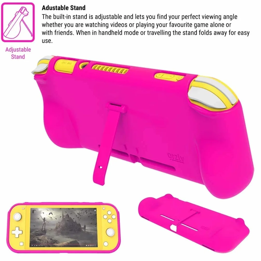 Orzly Etui z uchwytem do Nintendo Switch Lite, różowy