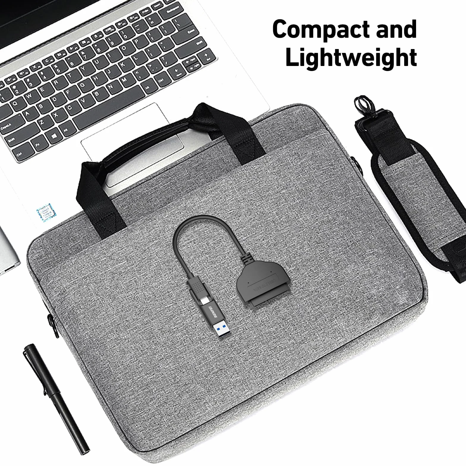 Kabel BENFEI SATA na USB, adapter sterownika twardego 2 w 1 USB-C/USB 3.0 na SATA III, kompatybilny z 2,5-calowym dyskiem twardym i dyskiem SSD