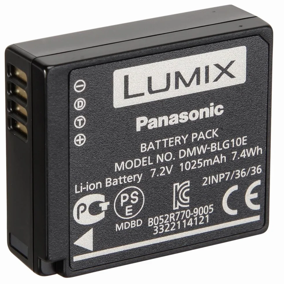Panasonic DMW-BLG10 akumulator litowo-jonowy (7.2V, 1025mAh, 7.4Wh, do modeli: G100, TZ95, ZS80, LX100II, GX9, TZ90, ZS70, GX80, GX85, TZ101)
