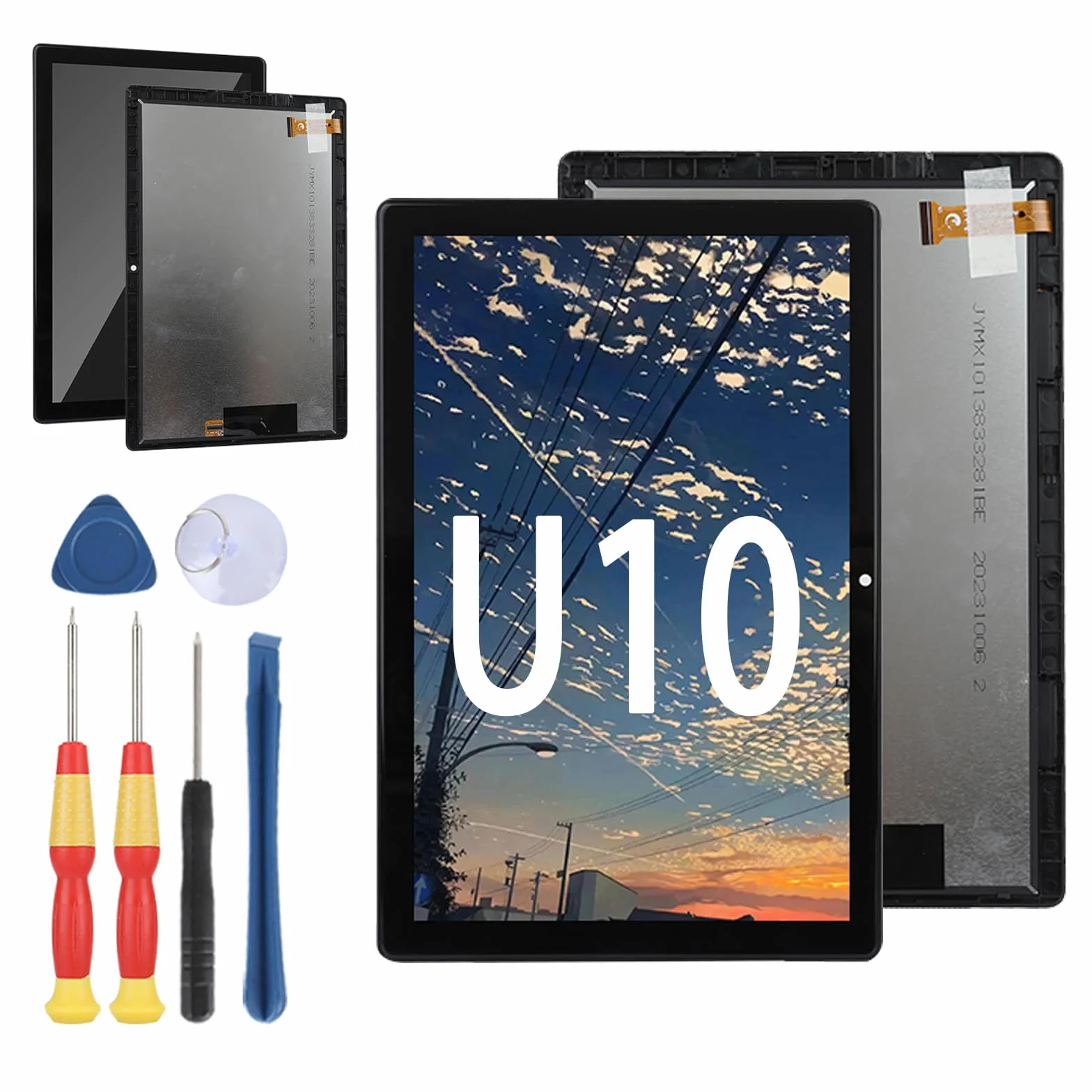 Nowy zamiennik ekranu do tabletu Doogee U10 wyświetlacz LCD ekran naprawczy i akcesoria do narzędzi zamiennych (z ramką)