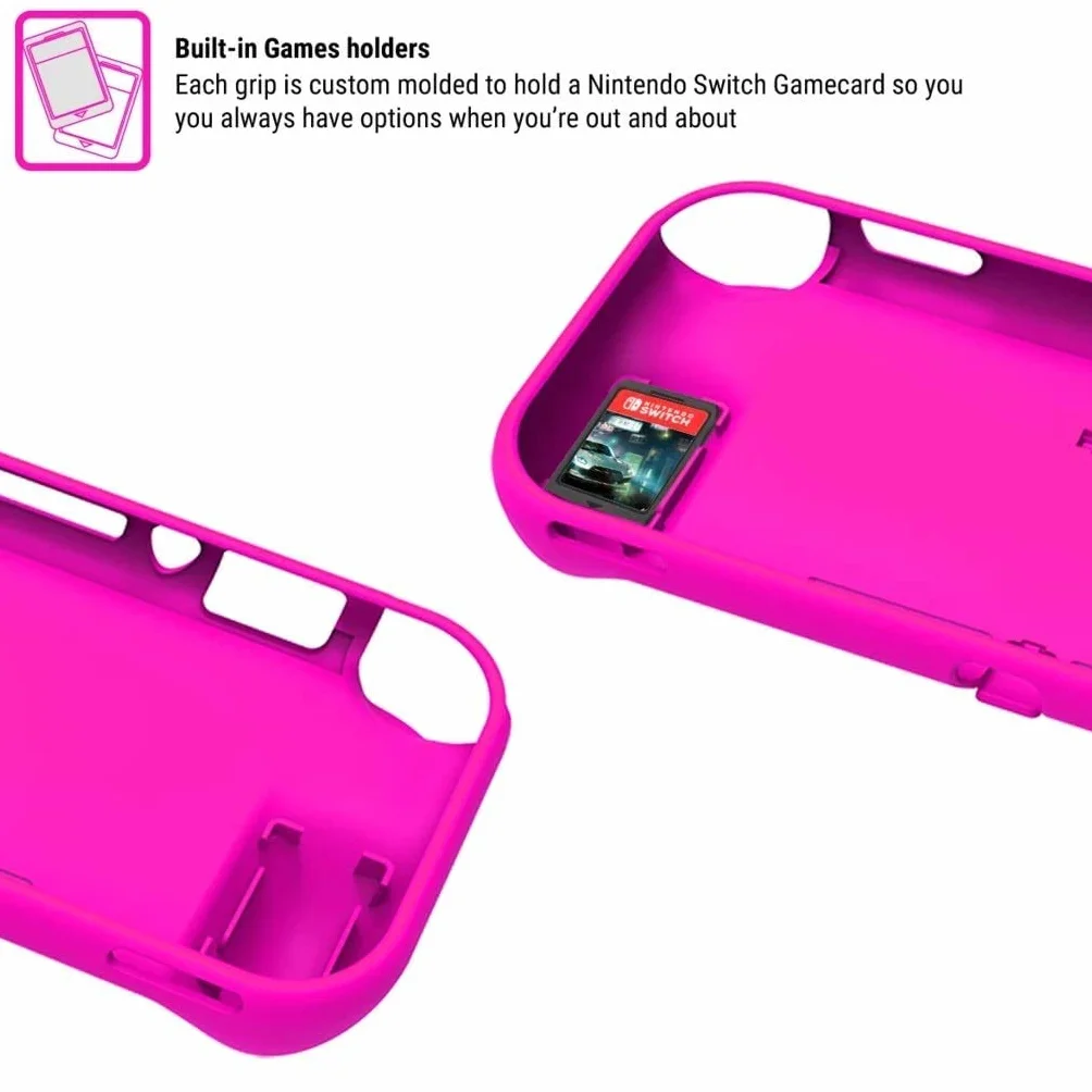 Orzly Etui z uchwytem do Nintendo Switch Lite, różowy