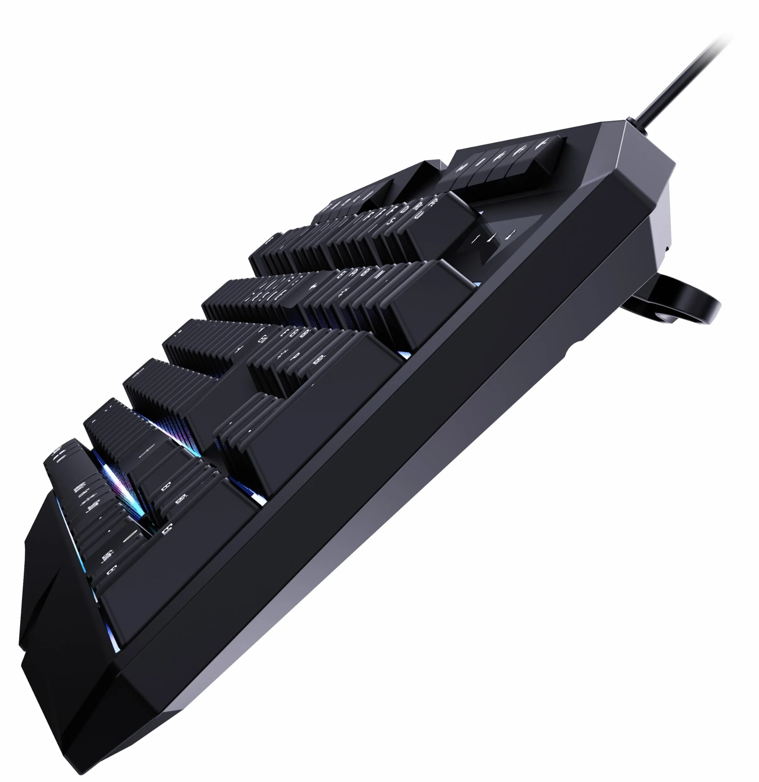 Speedlink LUDICIUM RGB Rainbow Gaming Keyboard - klawiatura do gier RGB z kablem, układ US-Layout QWERTY, blokada klawisza Windows, przełącznik WASD, 10 klawiszy multimedialnych, przewodowa,czarna